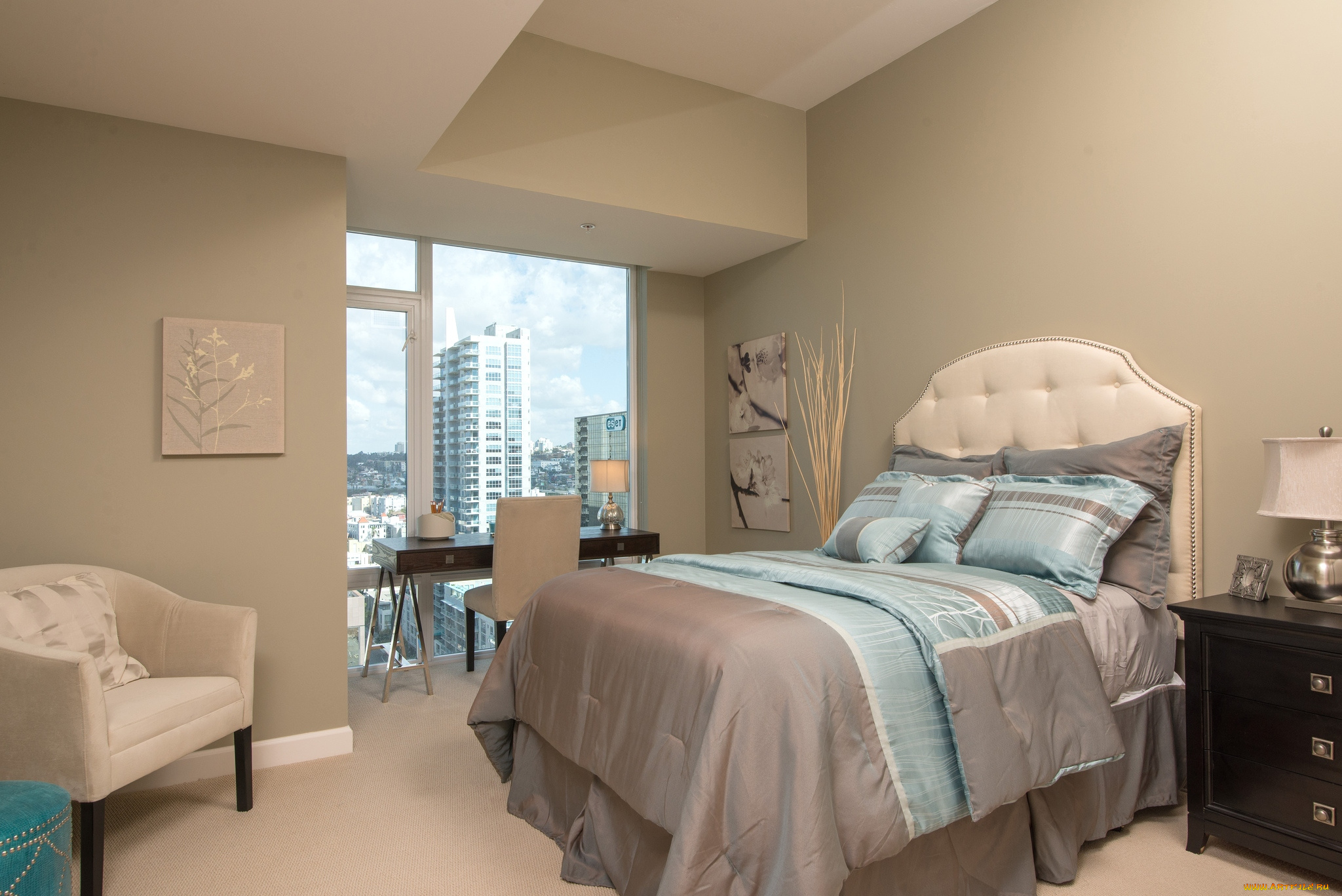 интерьер, спальня, кровать