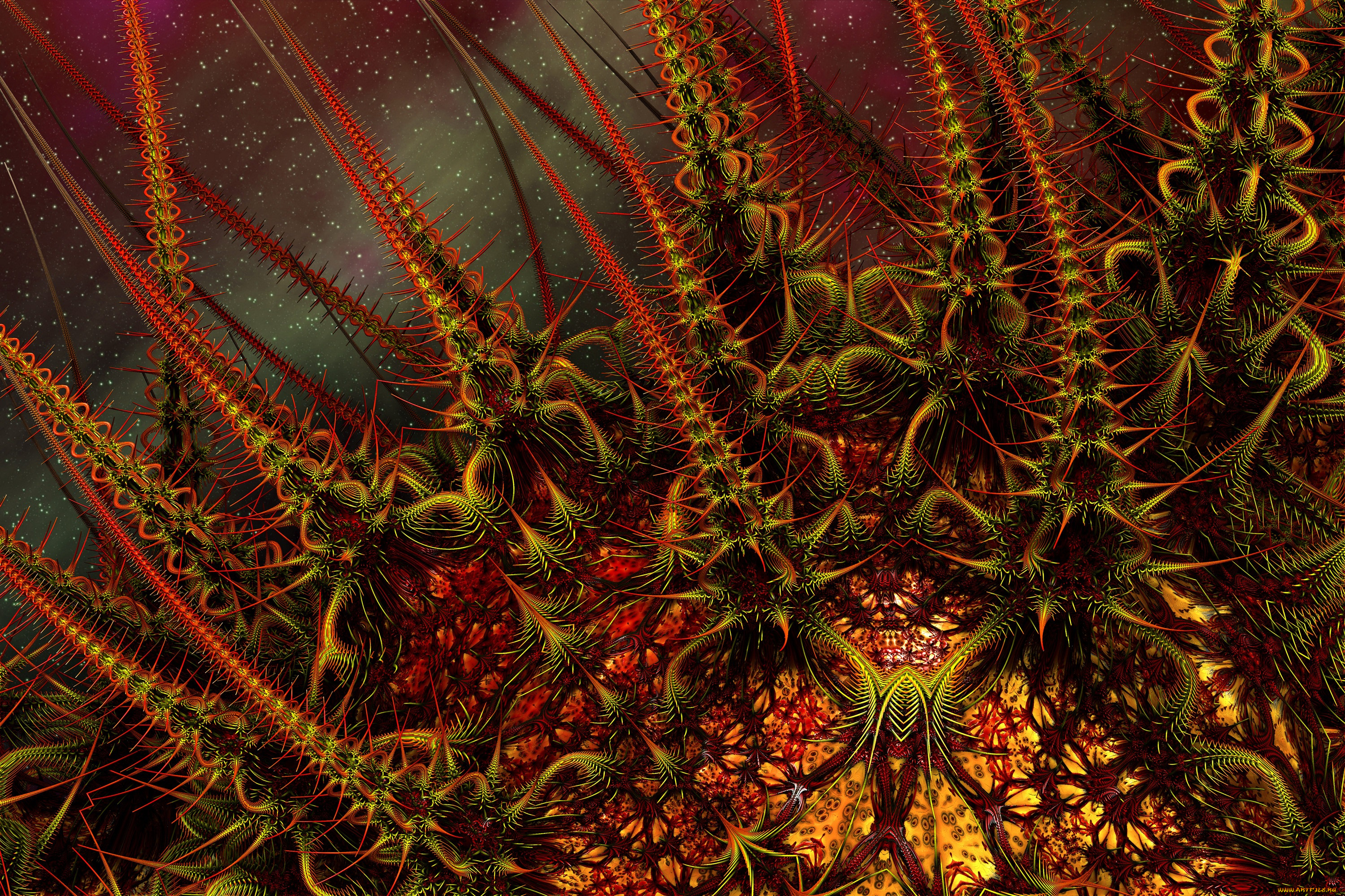 3д, графика, fractal, фракталы, цвет, фон, узор