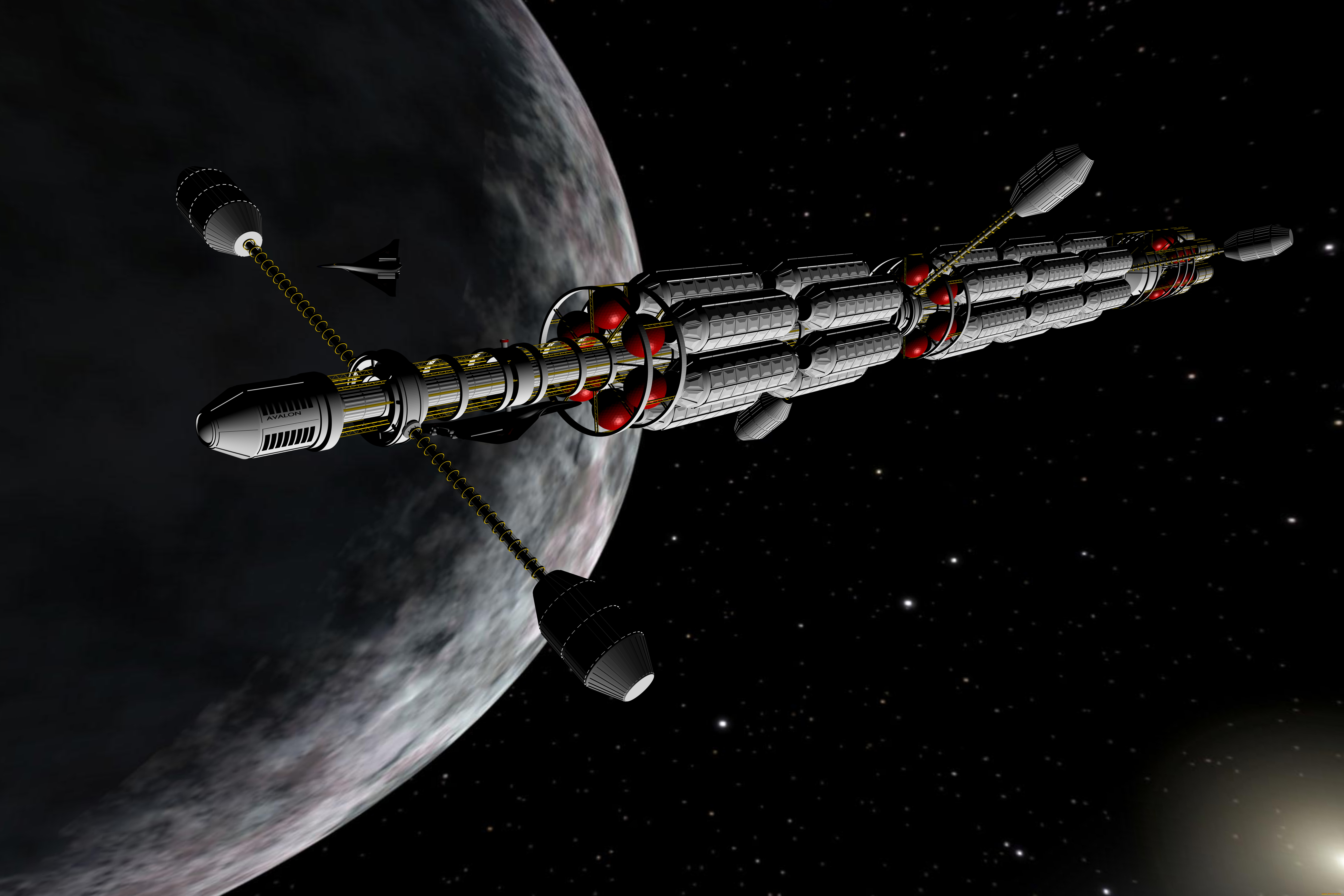 космос, арт, звезды, планета, вселенная