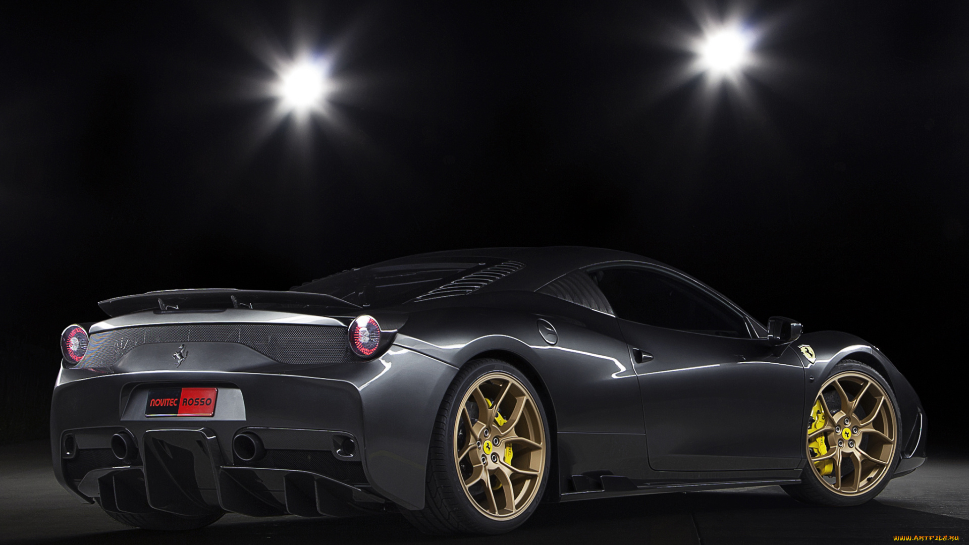 автомобили, ferrari, 2014г, speciale, 458, rosso, novitec, темный