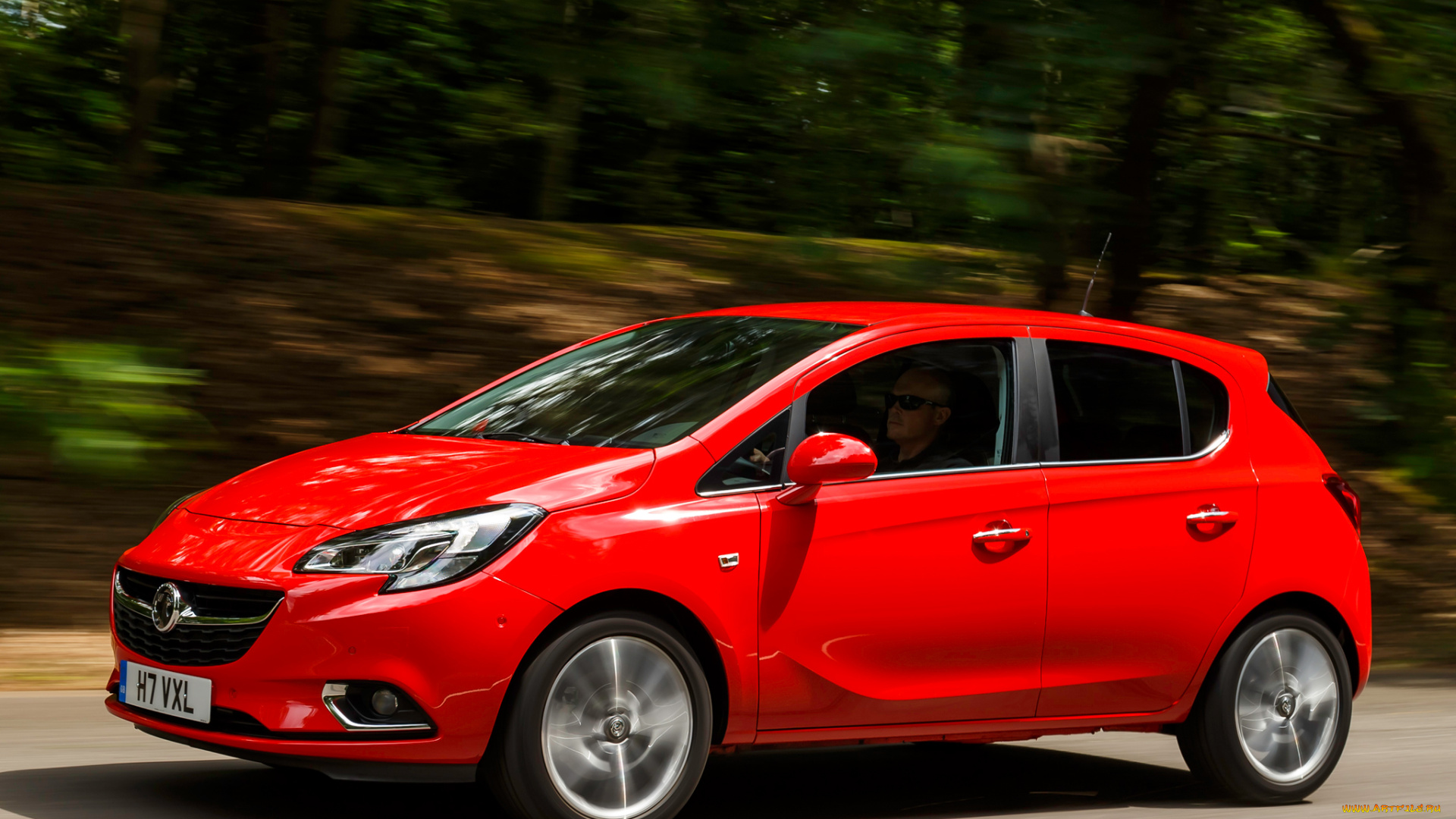 автомобили, vauxhall, 5-door, e, 2014гкрасный, corsa