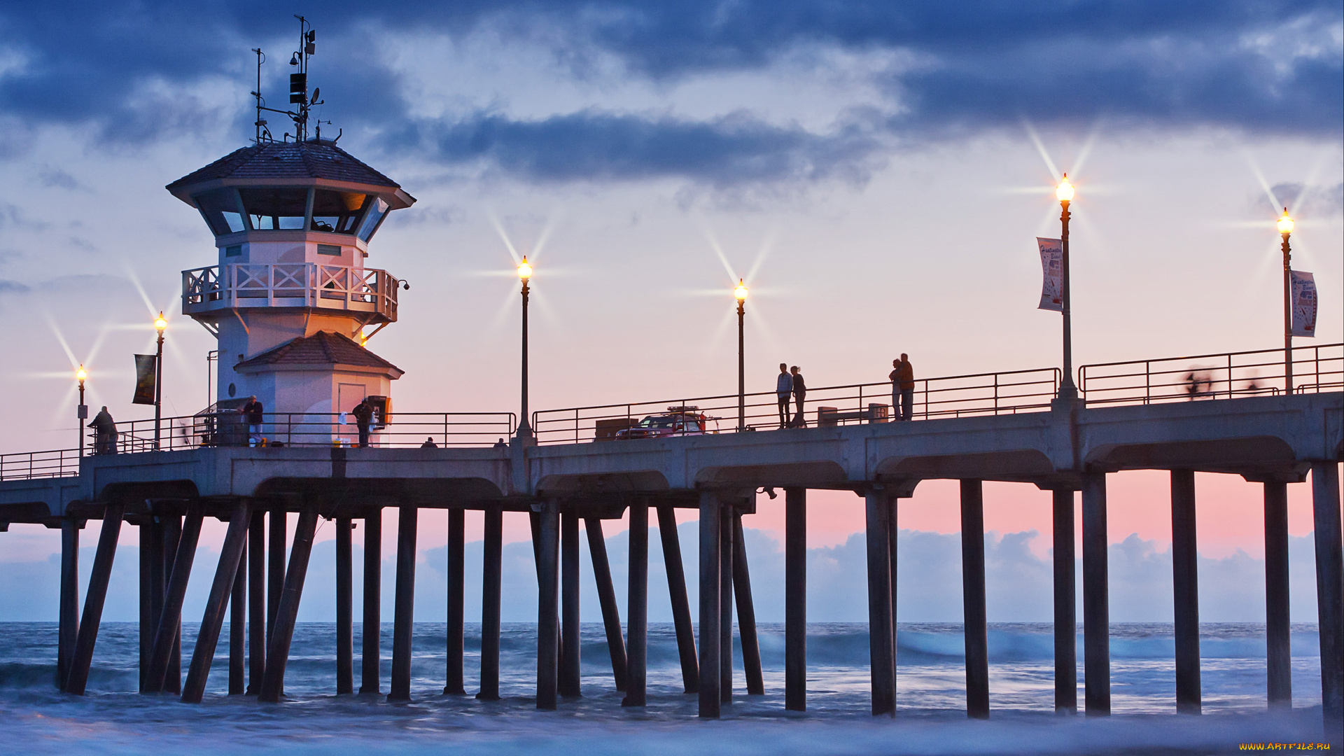 природа, маяки, мост, берег, океан, маяк