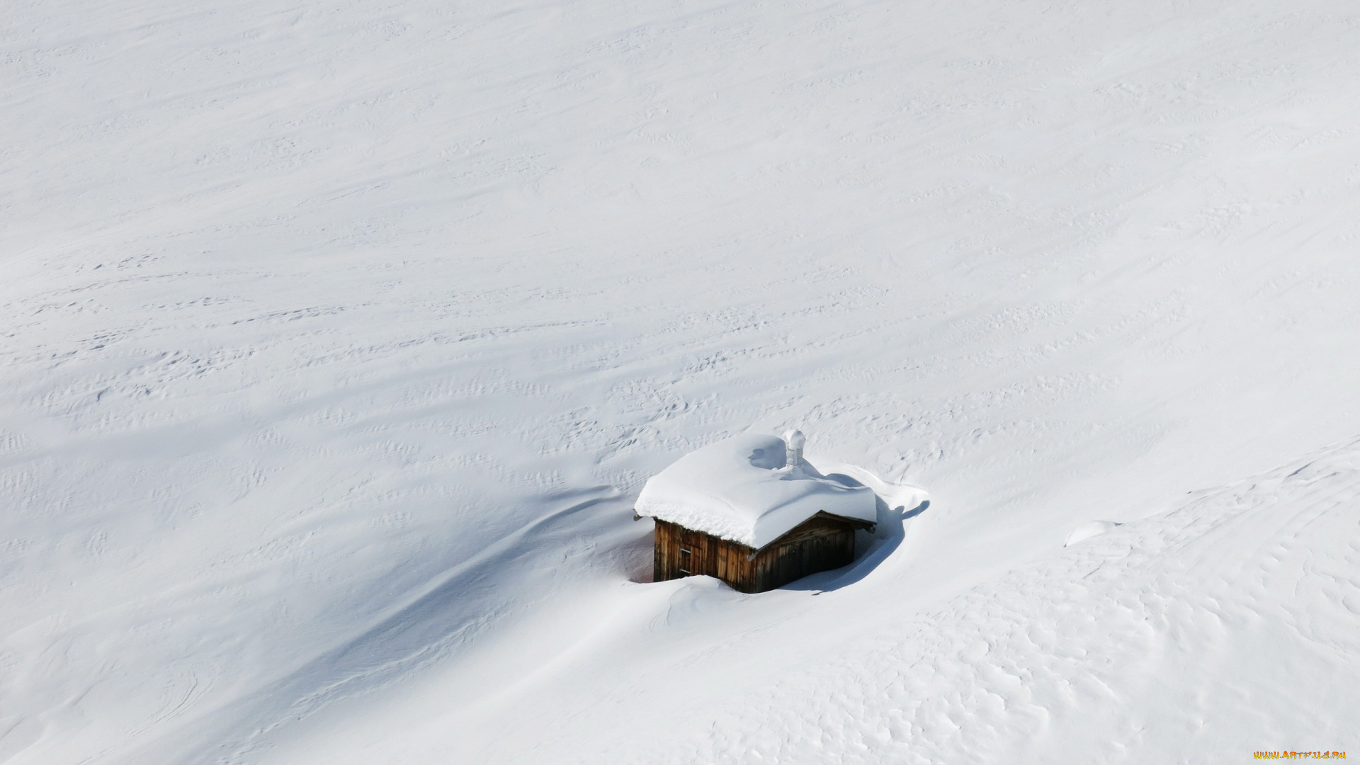 природа, зима, дом, снег
