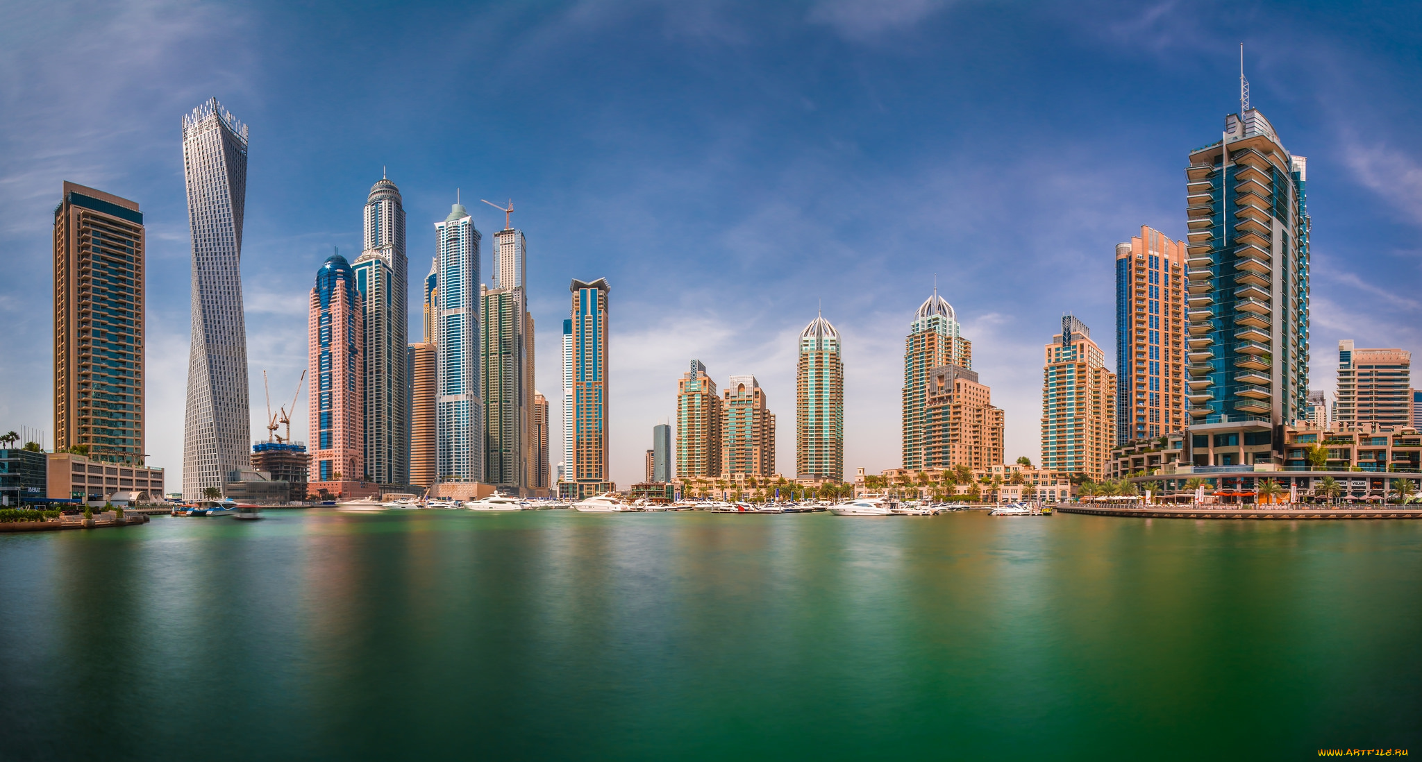 dubai, города, дубай, , оаэ, акватория, панорама, небоскребы