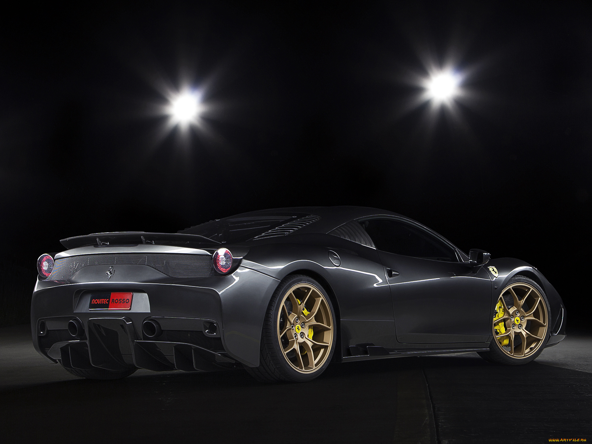 автомобили, ferrari, 2014г, speciale, 458, rosso, novitec, темный