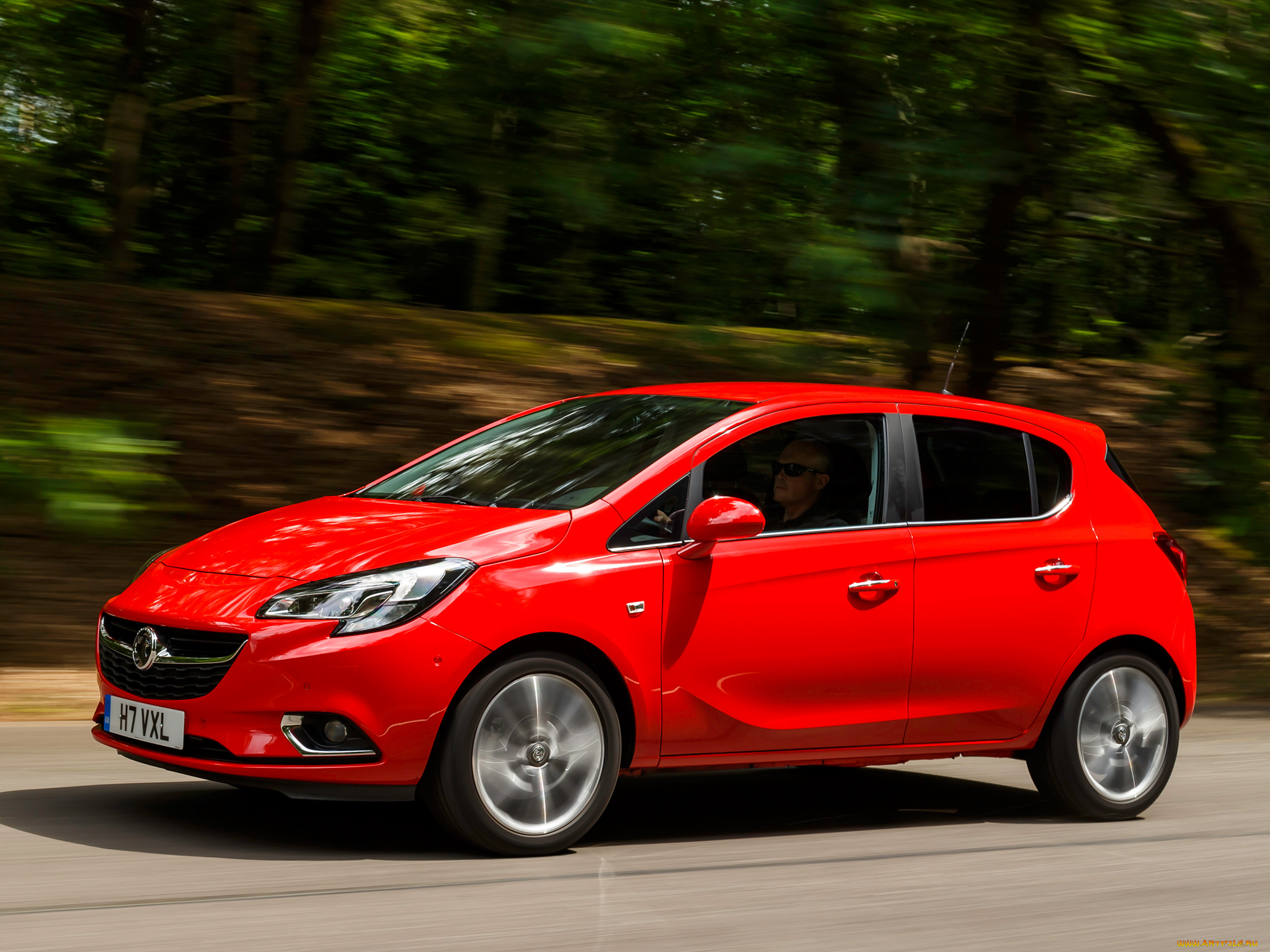 автомобили, vauxhall, 5-door, e, 2014гкрасный, corsa