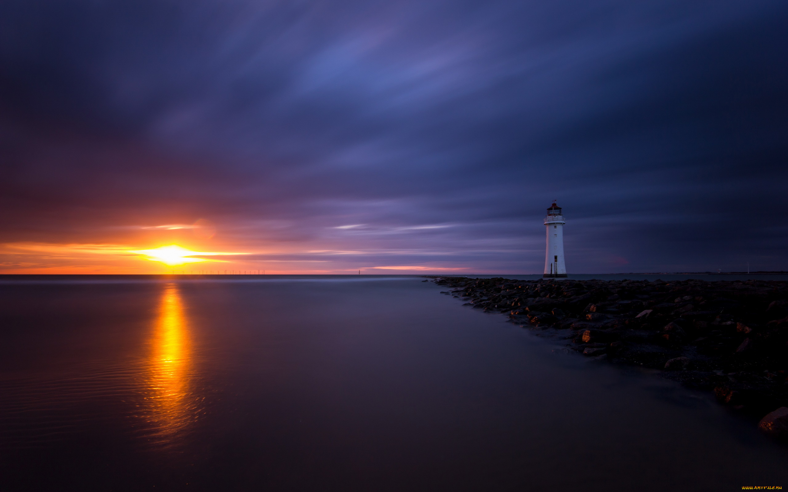 природа, маяки, пейзаж, ночь, море