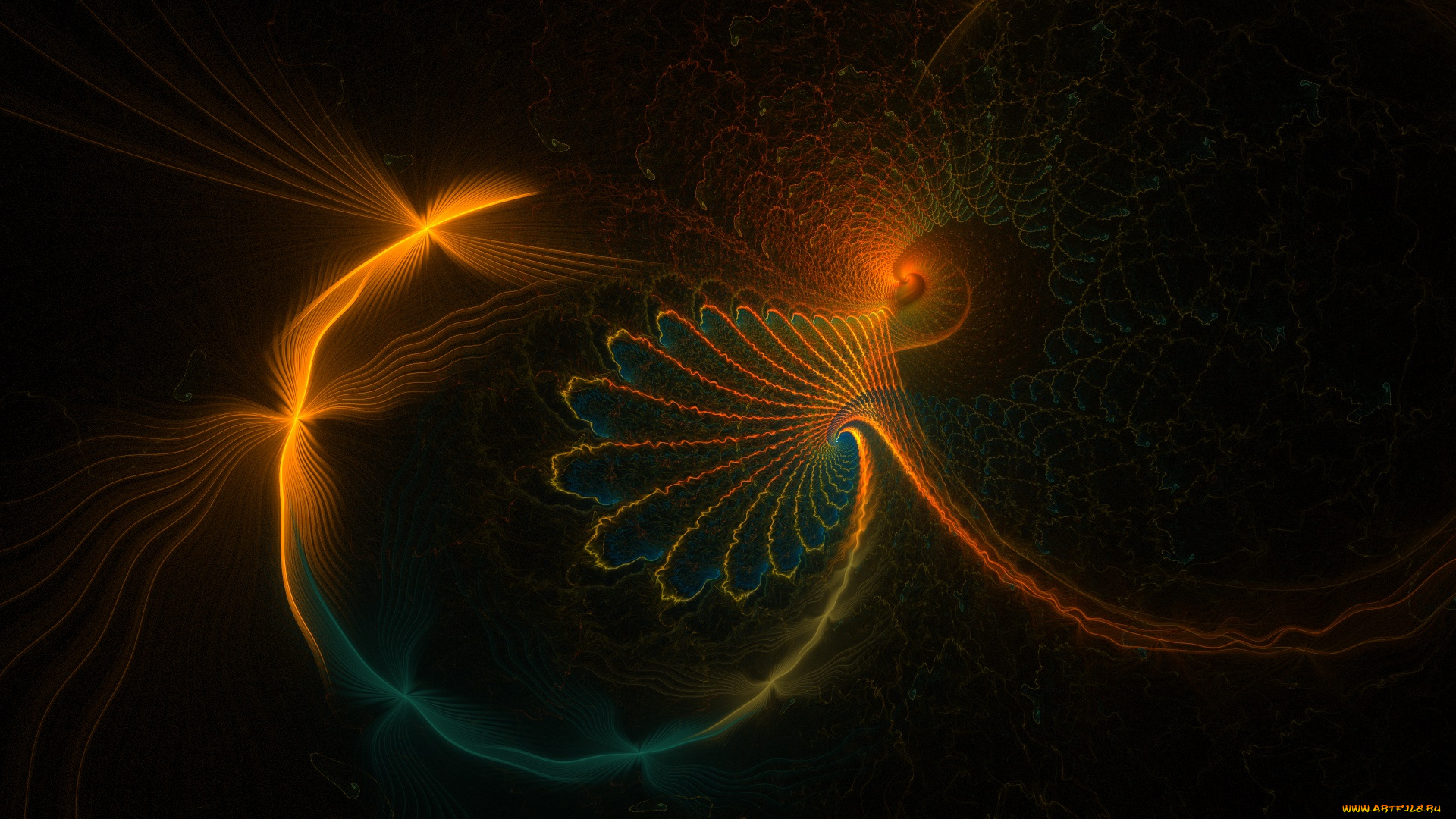 3д, графика, фракталы, , fractal, цвета, фон, узор