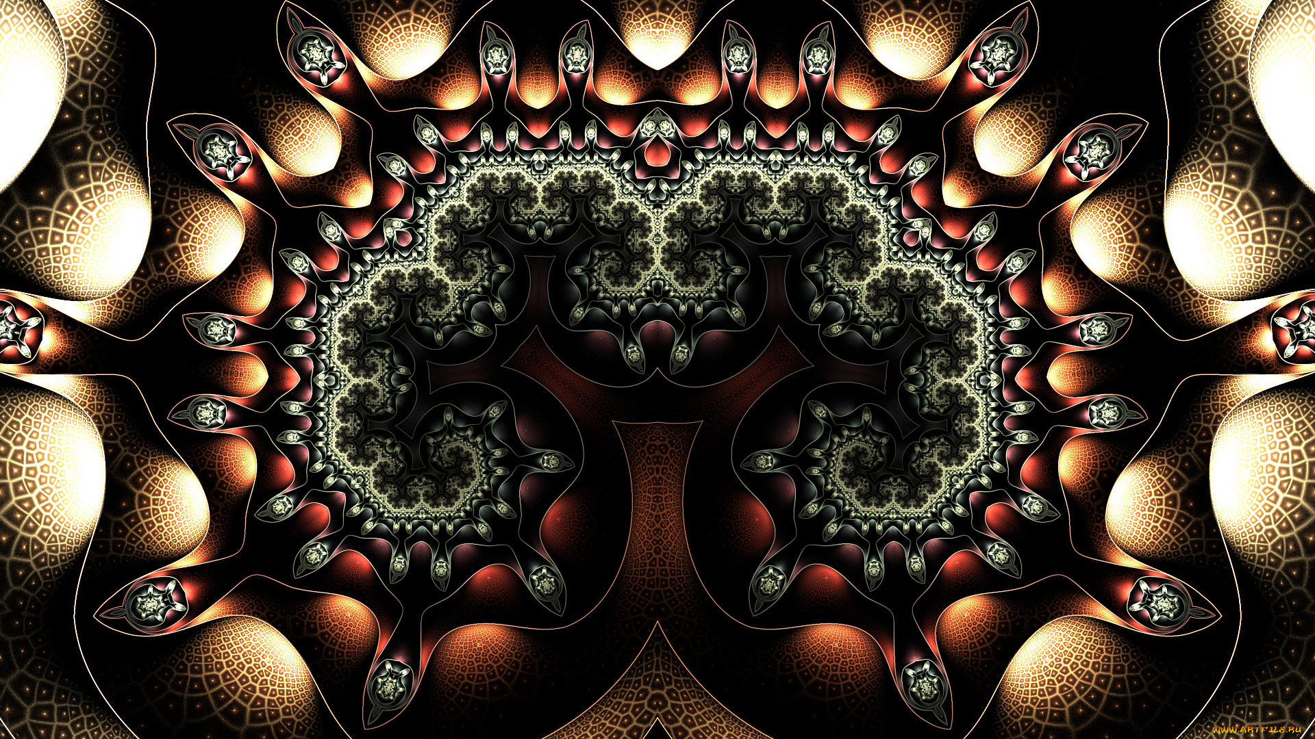 3д, графика, фракталы, , fractal, узор, фон, цвета