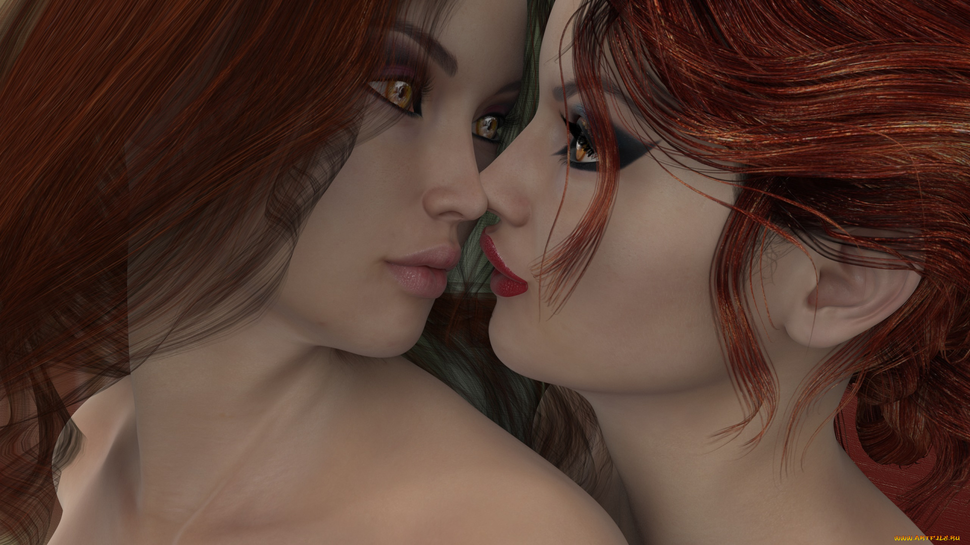 3д, графика, портрет, , portraits, фон, взгляд, девушки