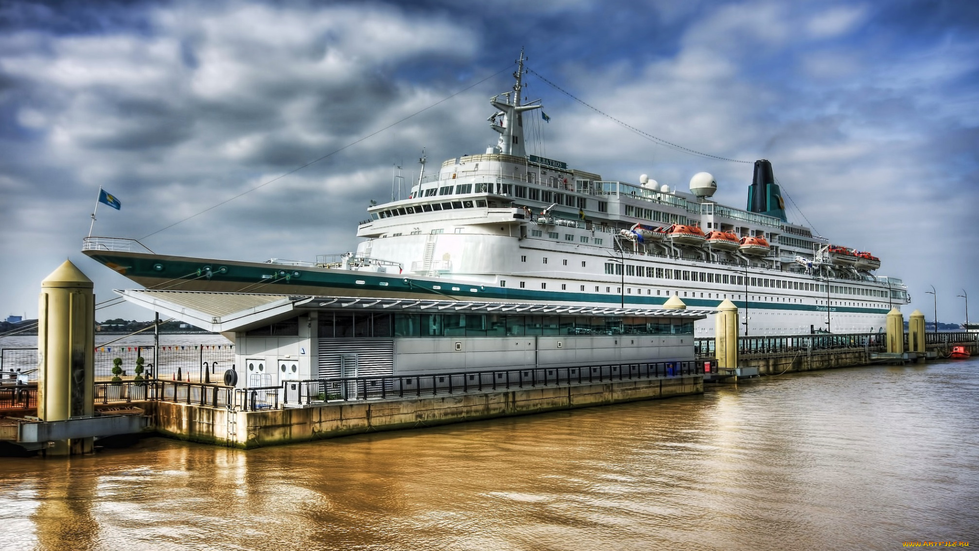 albatros, корабли, лайнеры, лайнер, океанский, круиз, причал
