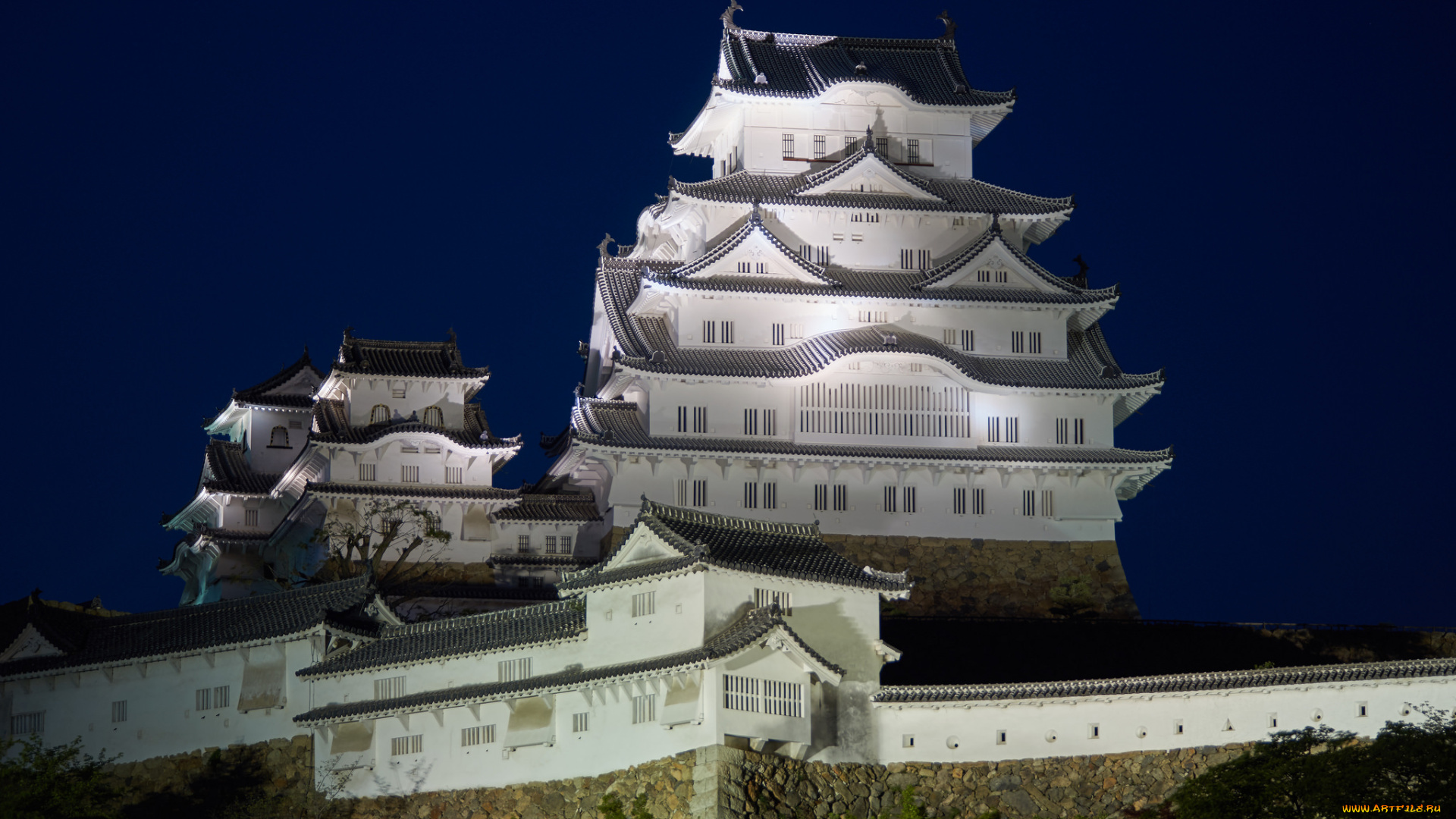 города, -, здания, , дома, ночь, здания, освещение