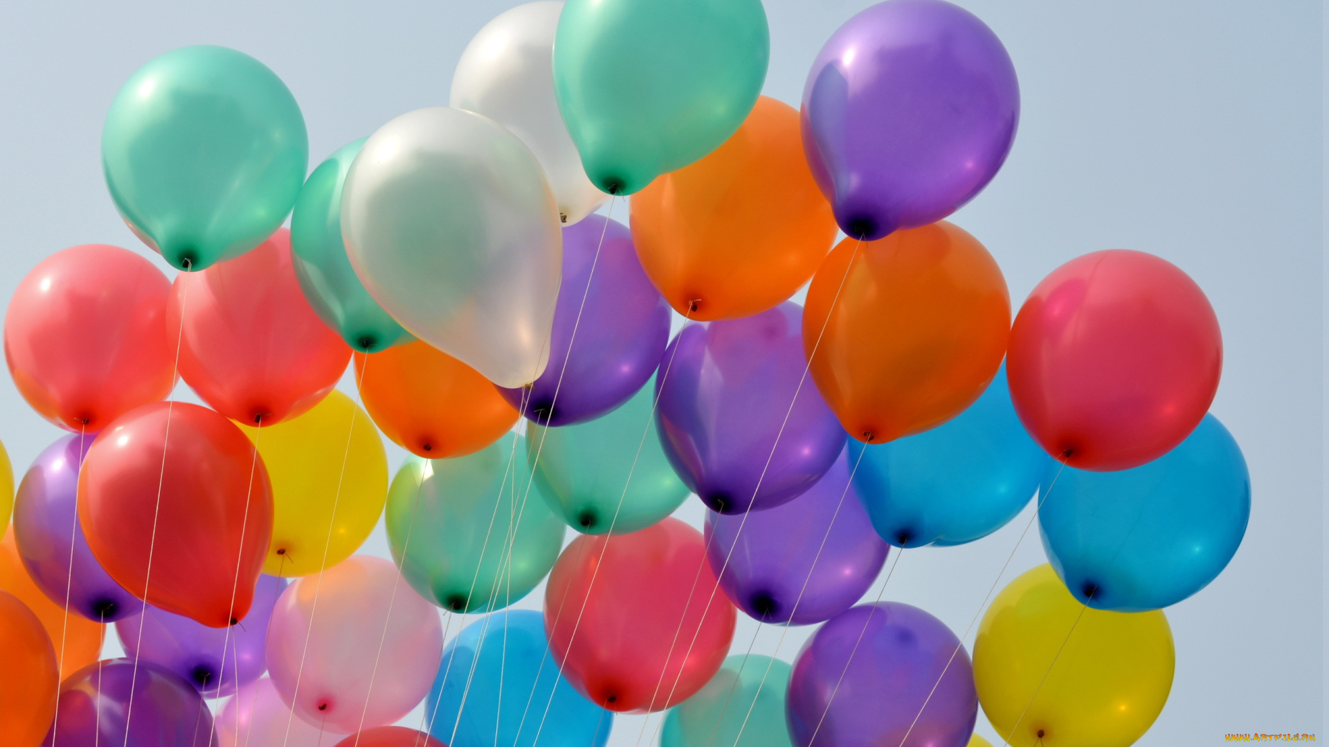 разное, -, другое, шары, небо, фон