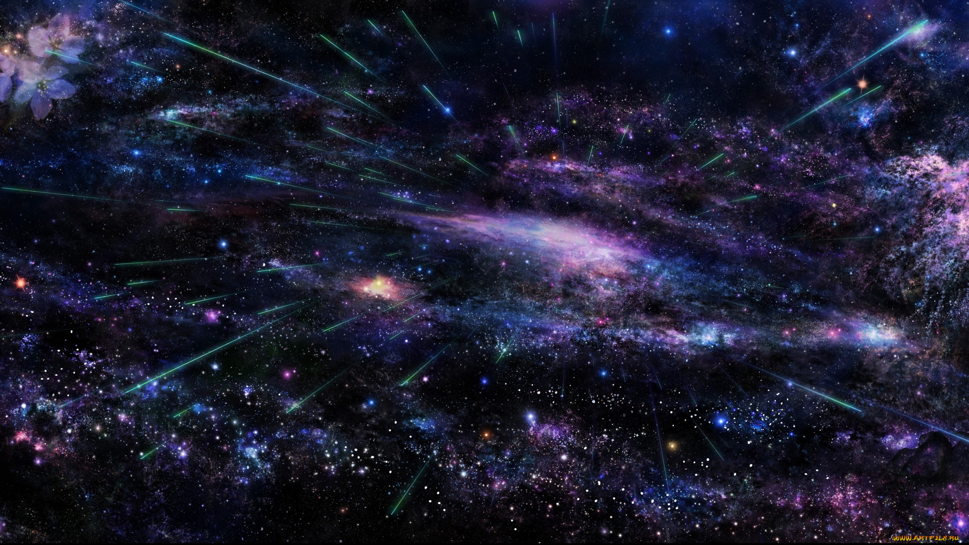 разное, компьютерный, дизайн, туманность, планета, звёздное, небо, облака, арт, кометы, космос, звёзды, гора, iy, tujiki