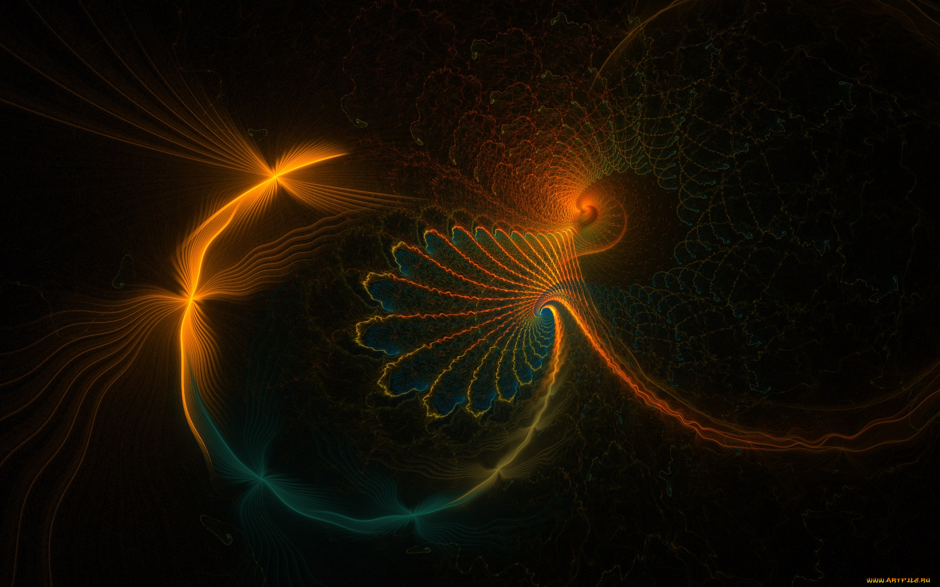 3д, графика, фракталы, , fractal, цвета, фон, узор