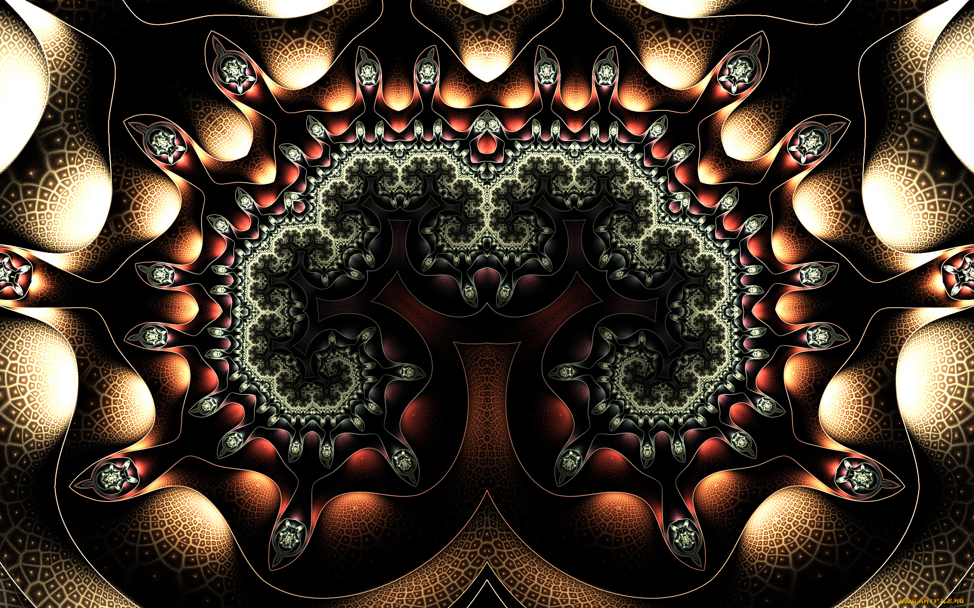 3д, графика, фракталы, , fractal, узор, фон, цвета