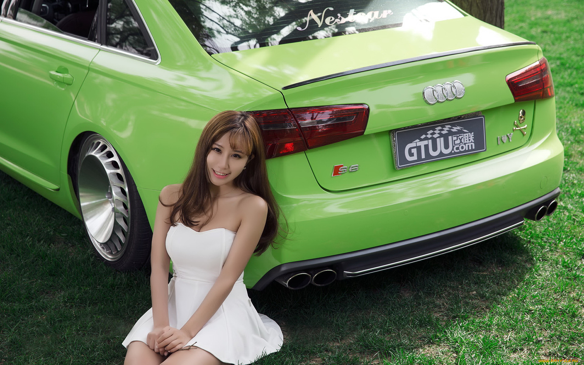 автомобили, -авто, с, девушками, взгляд, девушка, фон, автомобиль