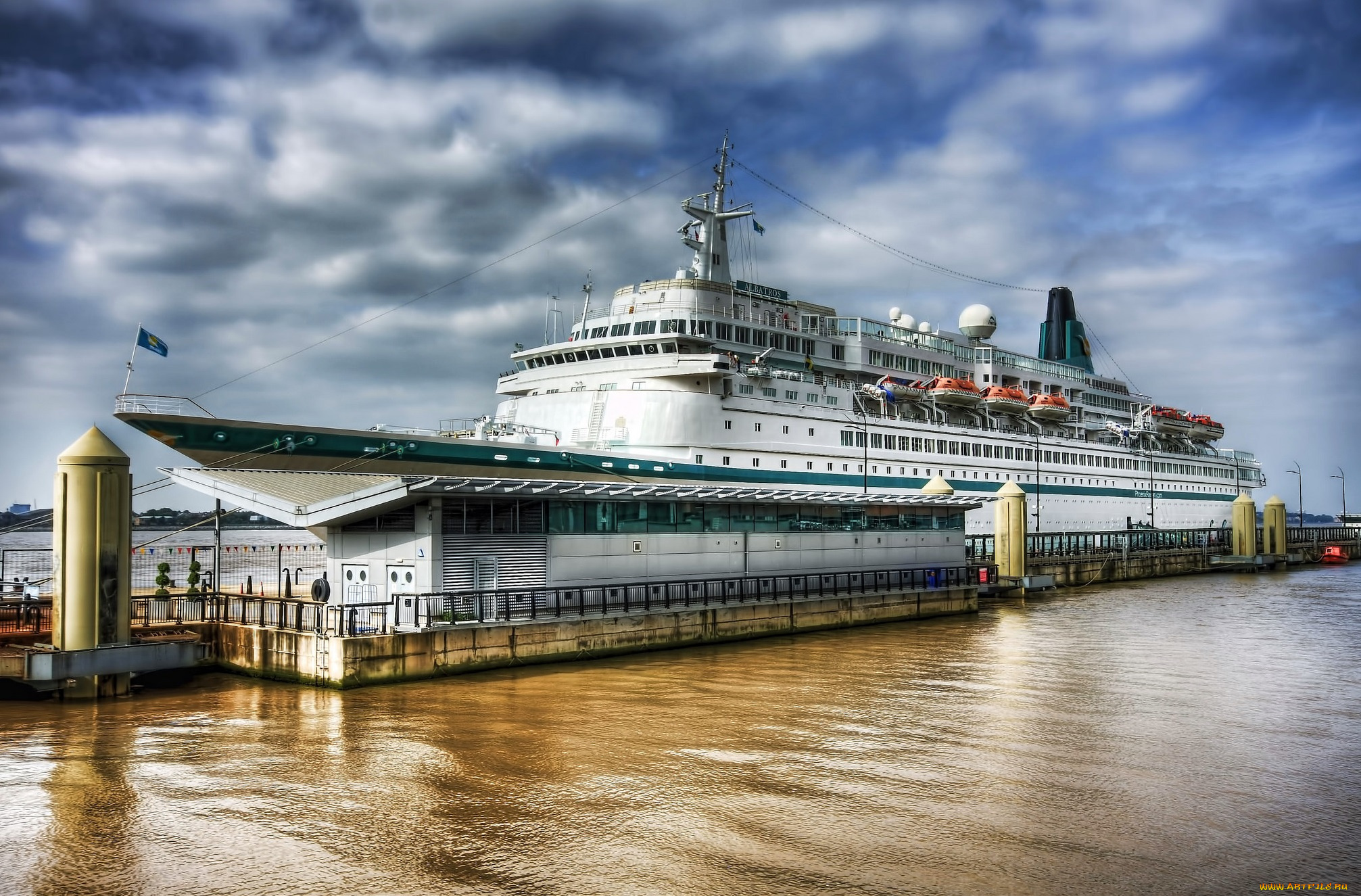 albatros, корабли, лайнеры, лайнер, океанский, круиз, причал