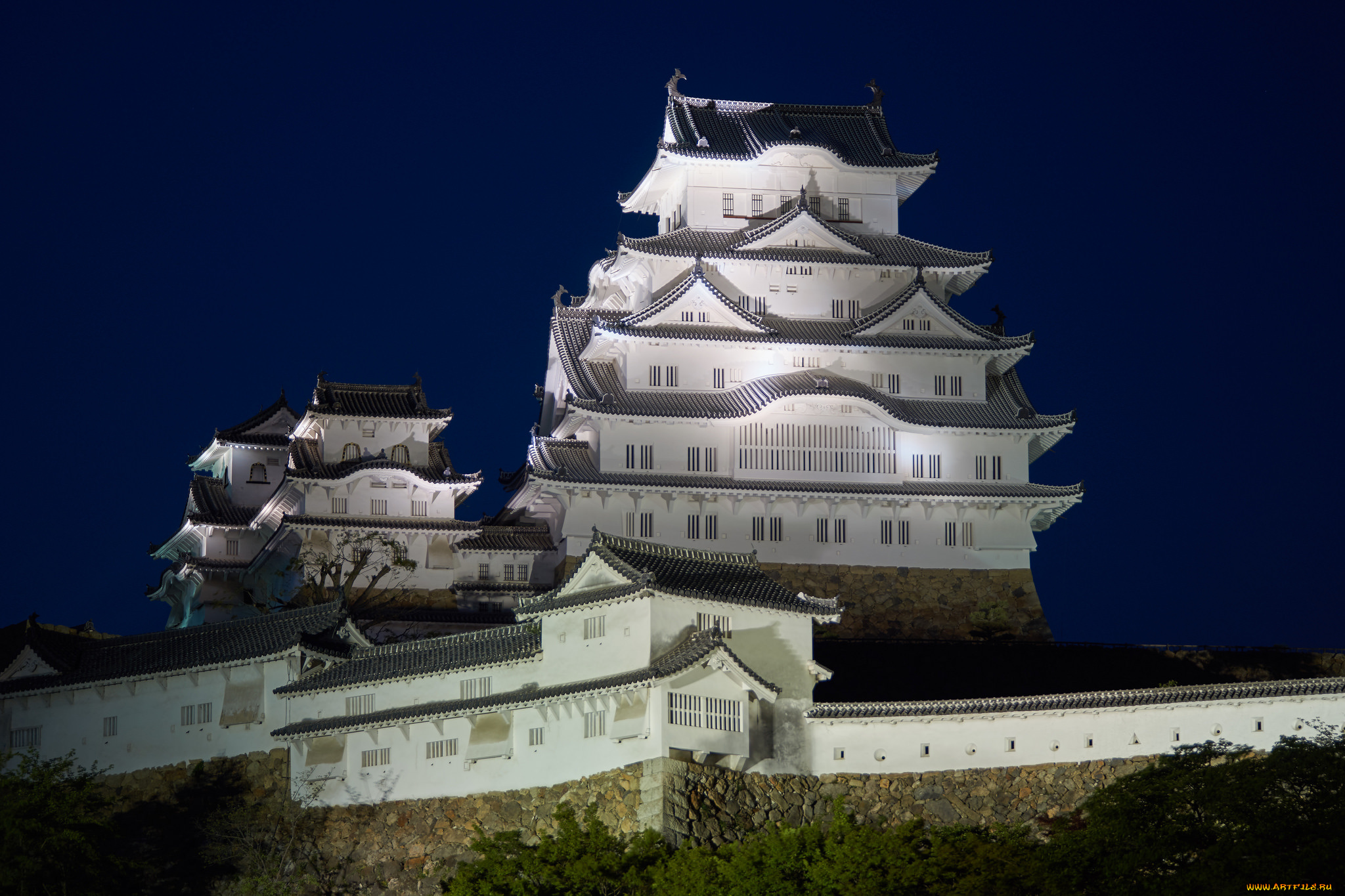 города, -, здания, , дома, ночь, здания, освещение