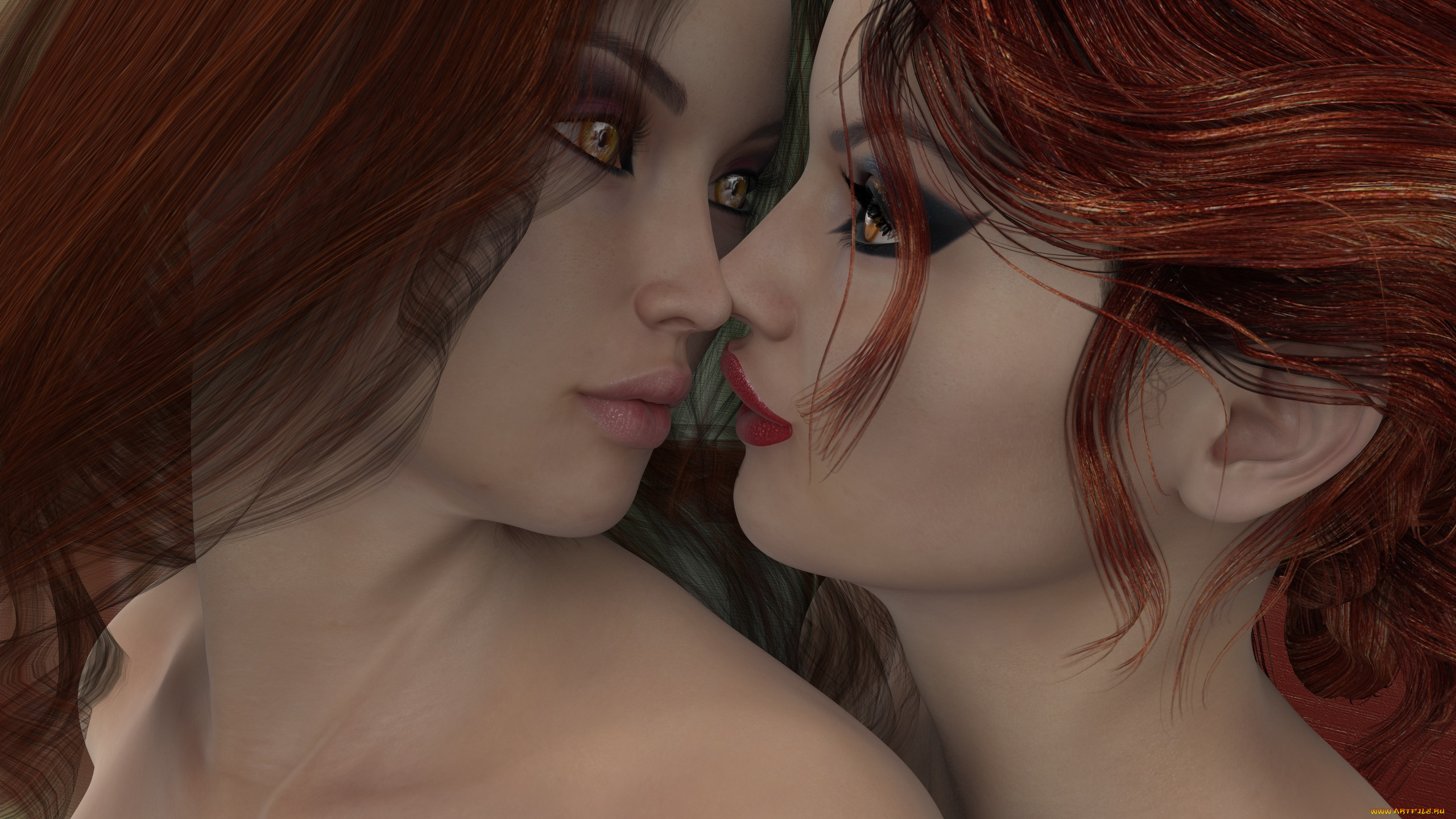 3д, графика, портрет, , portraits, фон, взгляд, девушки