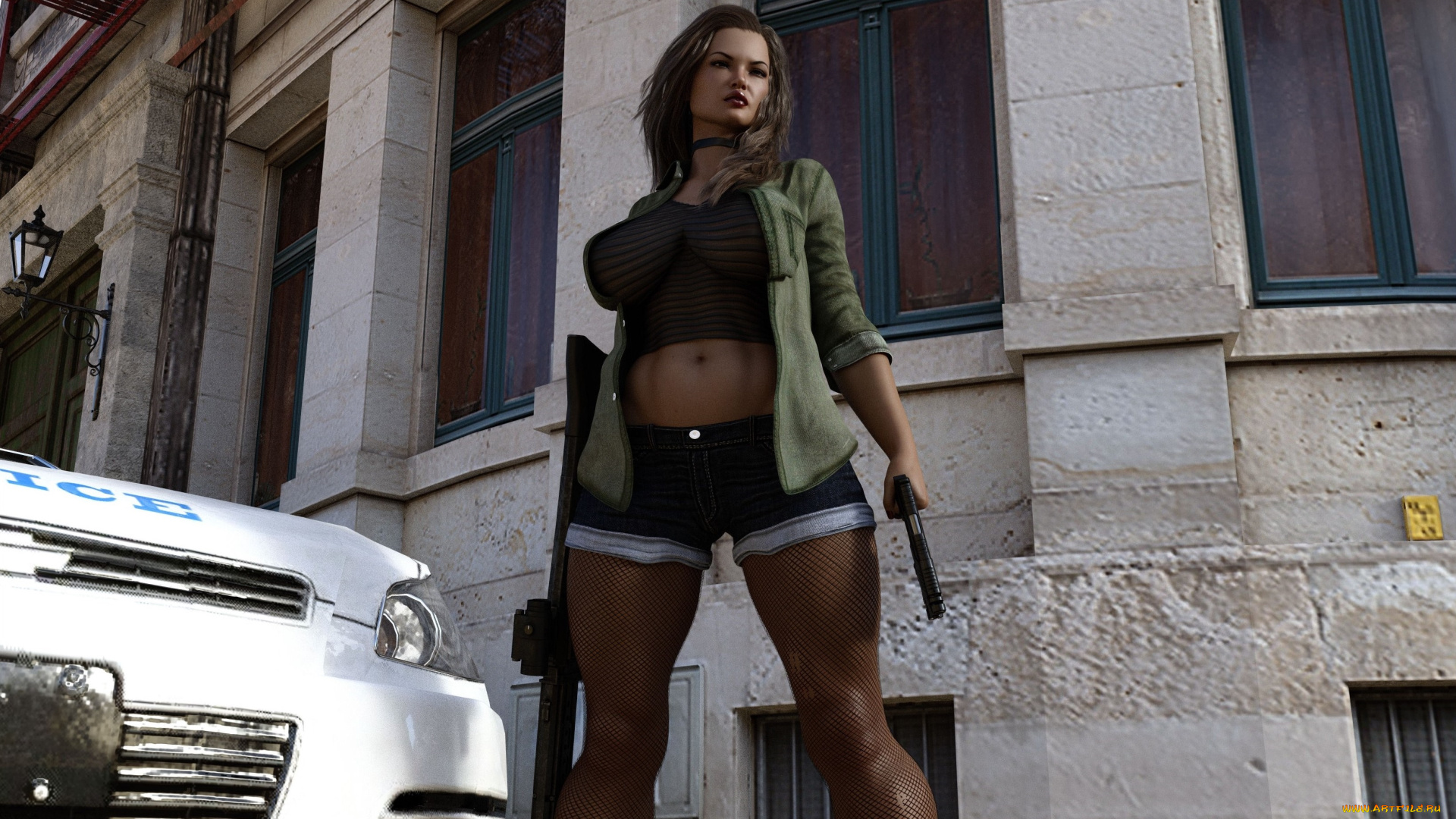 3д, графика, фантазия, , fantasy, девушка, взгляд, фон