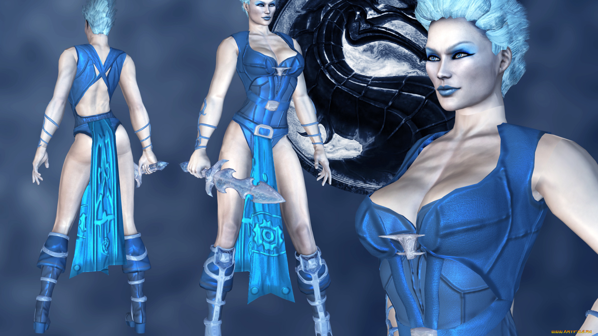 3д, графика, фантазия, , fantasy, фон, взгляд, девушка