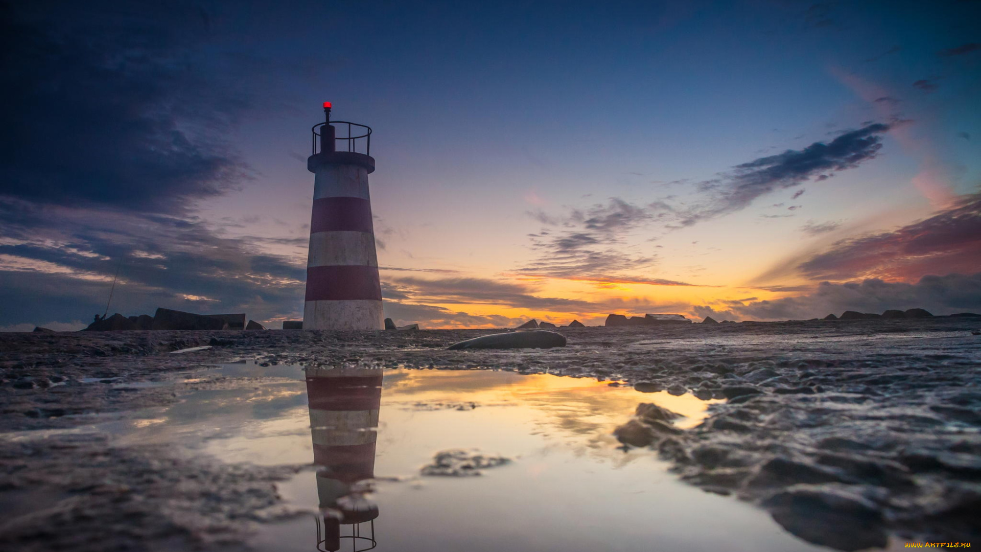 природа, маяки, камни, берег, рассвет, скалы, маяк, море