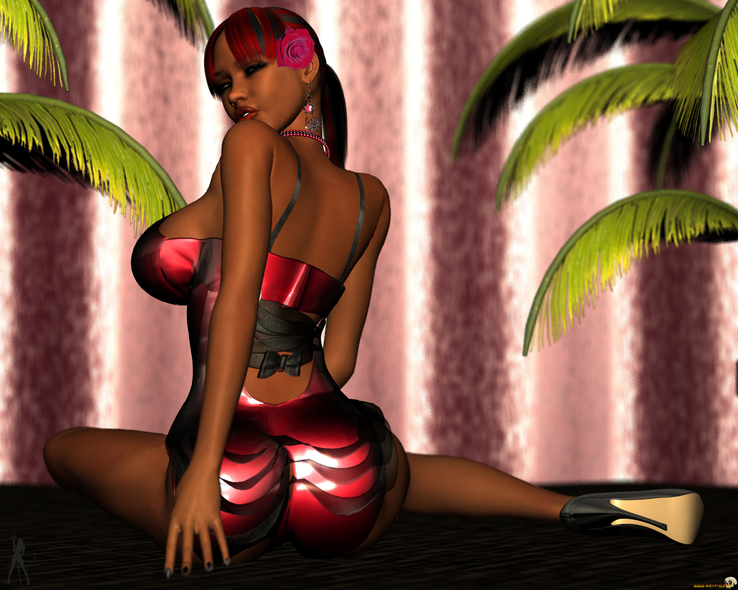 3д, графика, люди, , people, девушка, взгляд, фон