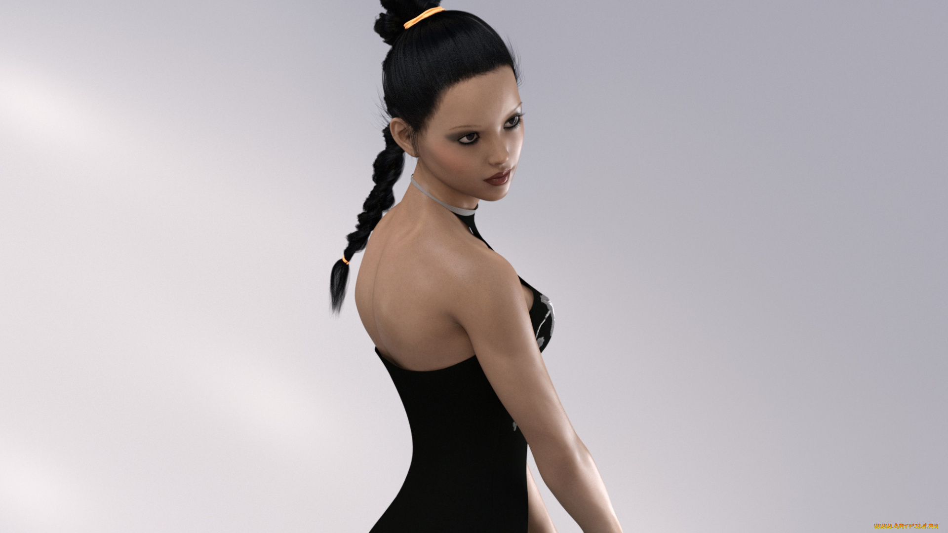 3д, графика, люди, , people, девушка, взгляд, фон