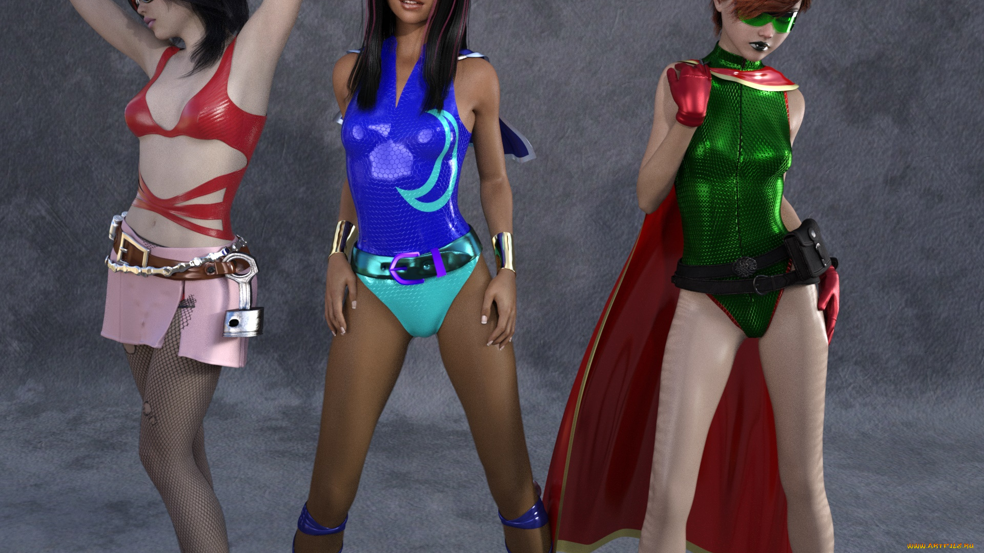 3д, графика, люди, , people, фон, взгляд, девушки