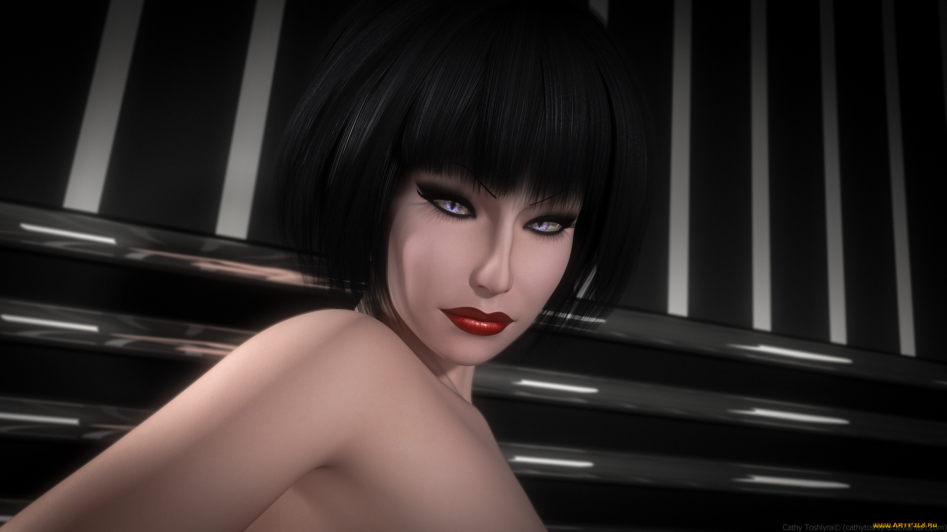 3д, графика, портрет, , portraits, фон, взгляд, девушка