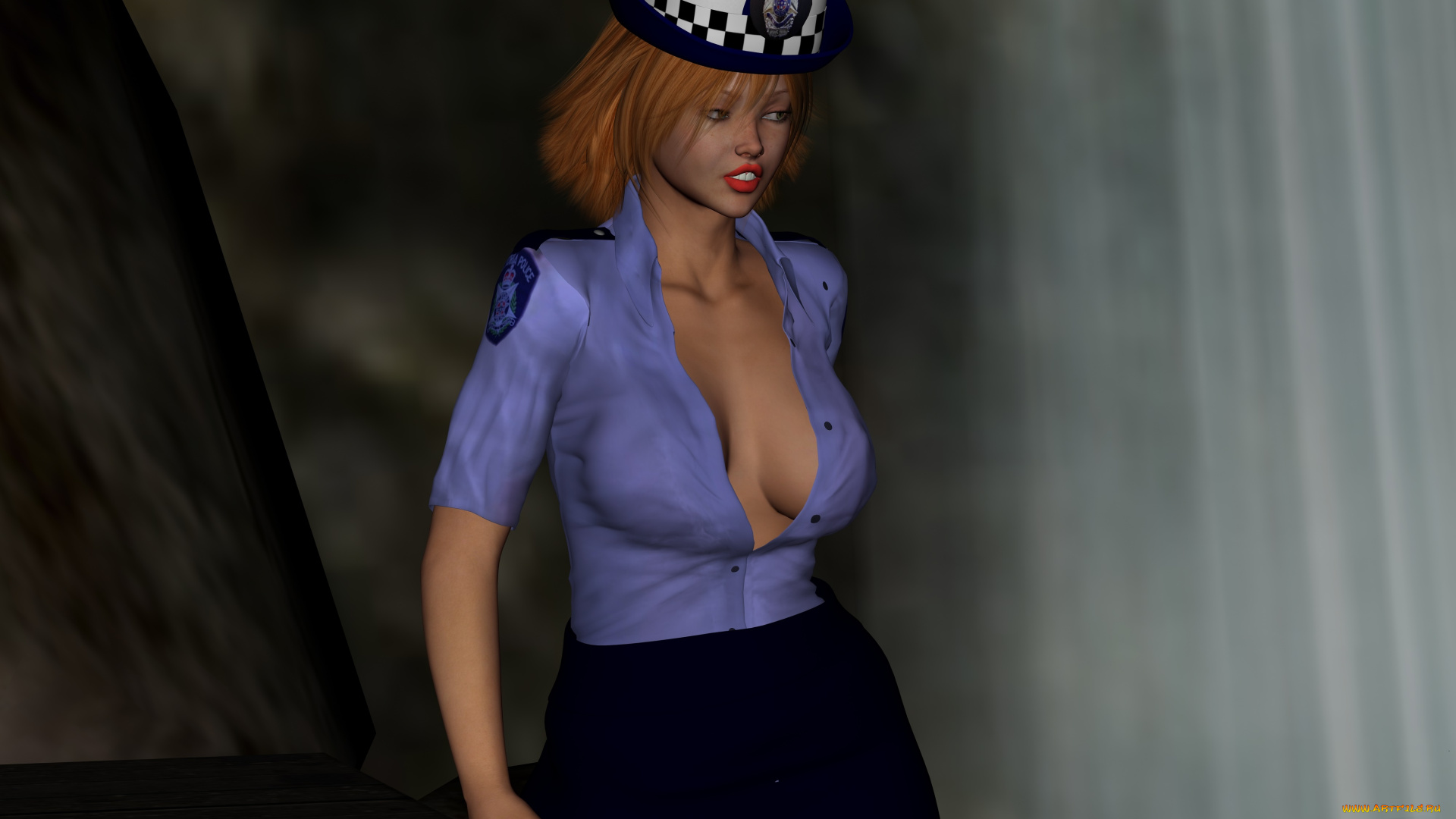 carabinieri, 3д, графика, люди, , people, девушка, взгляд, фон