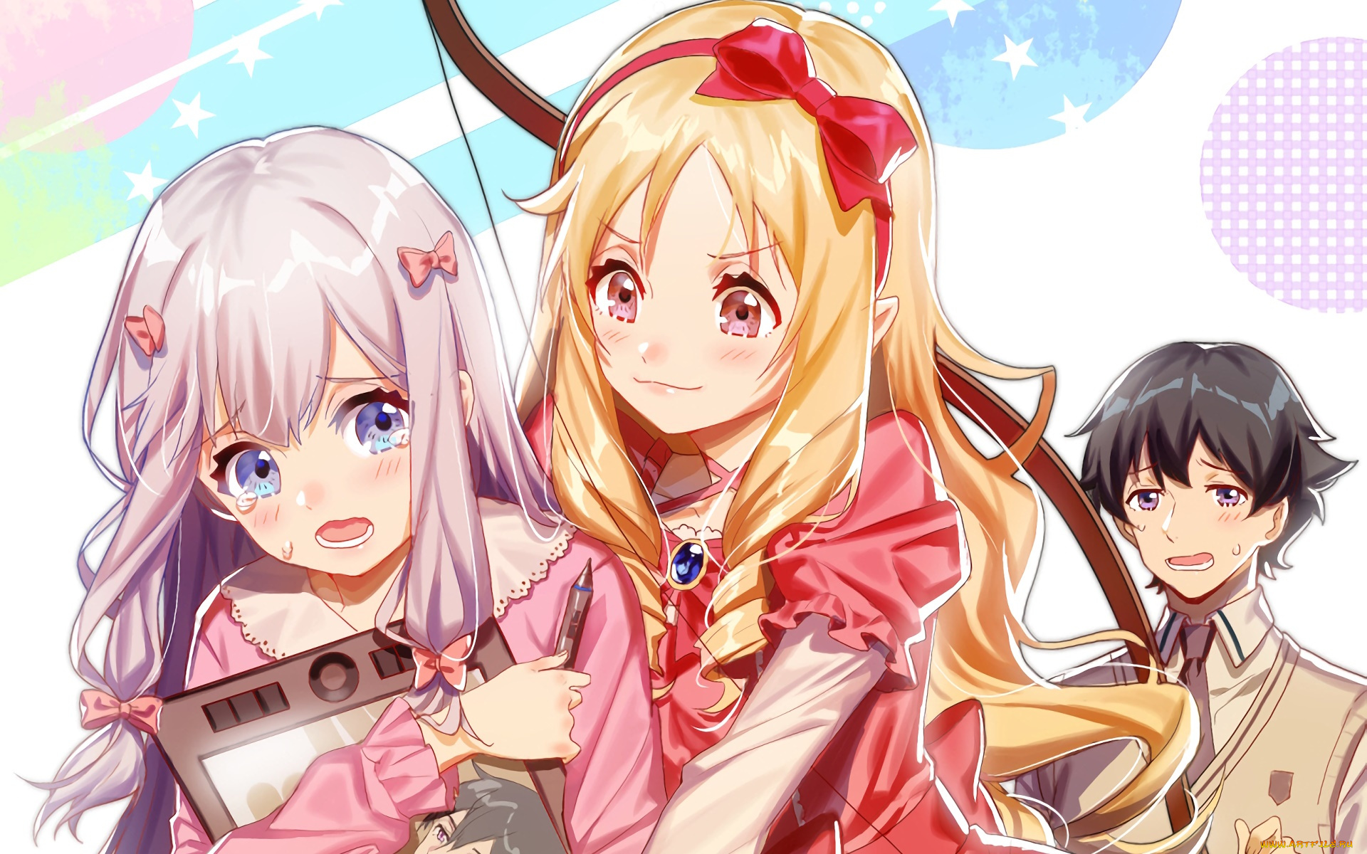 аниме, eromanga-sensei, девушка, фон, взгляд