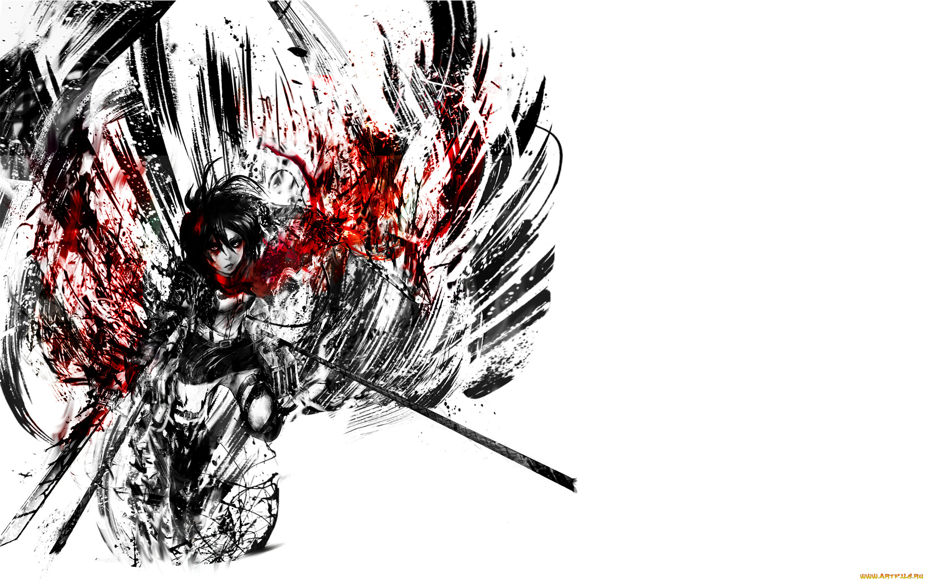 аниме, shingeki, no, kyojin, атака, титанов