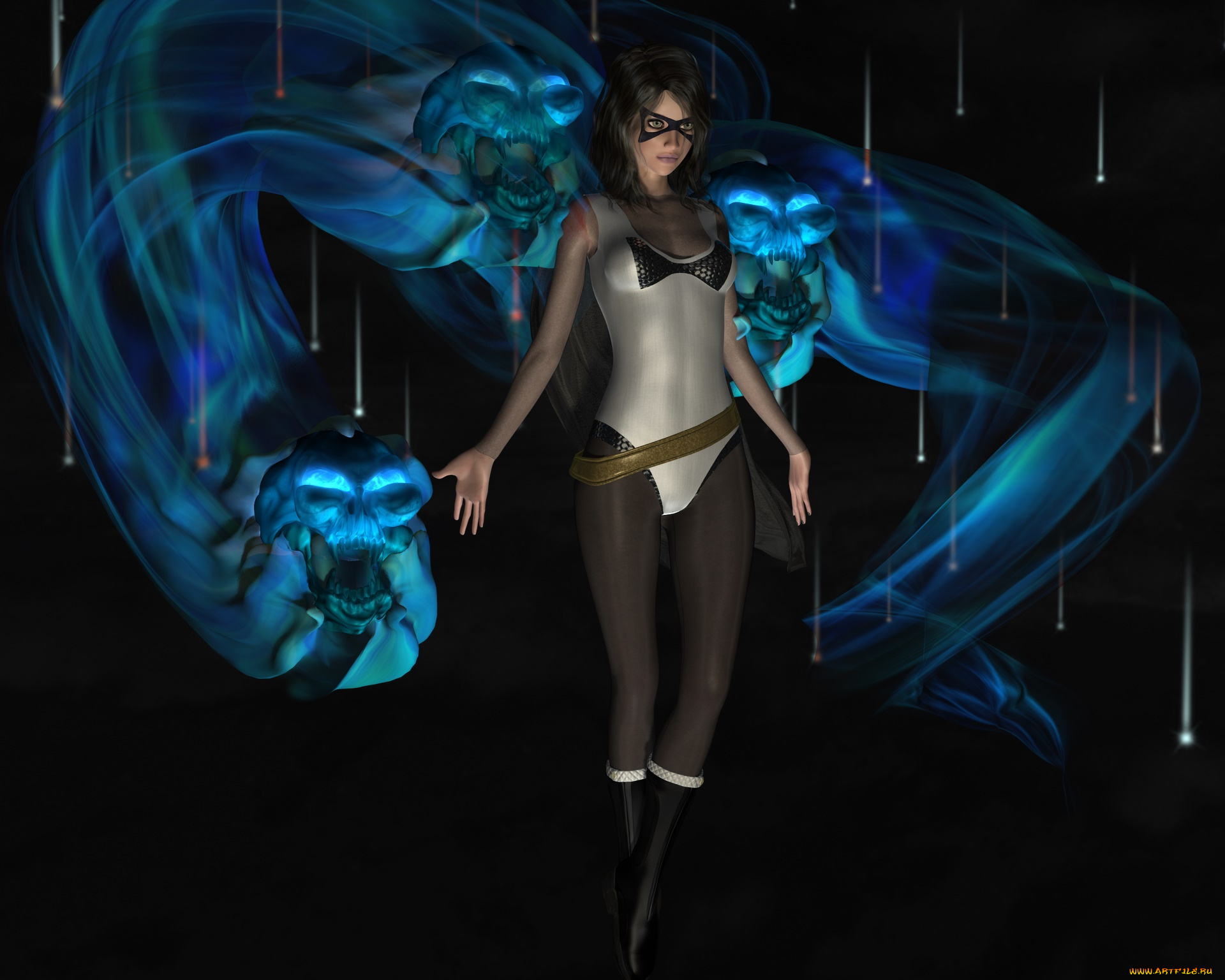 3д, графика, фантазия, , fantasy, фон, взгляд, девушка