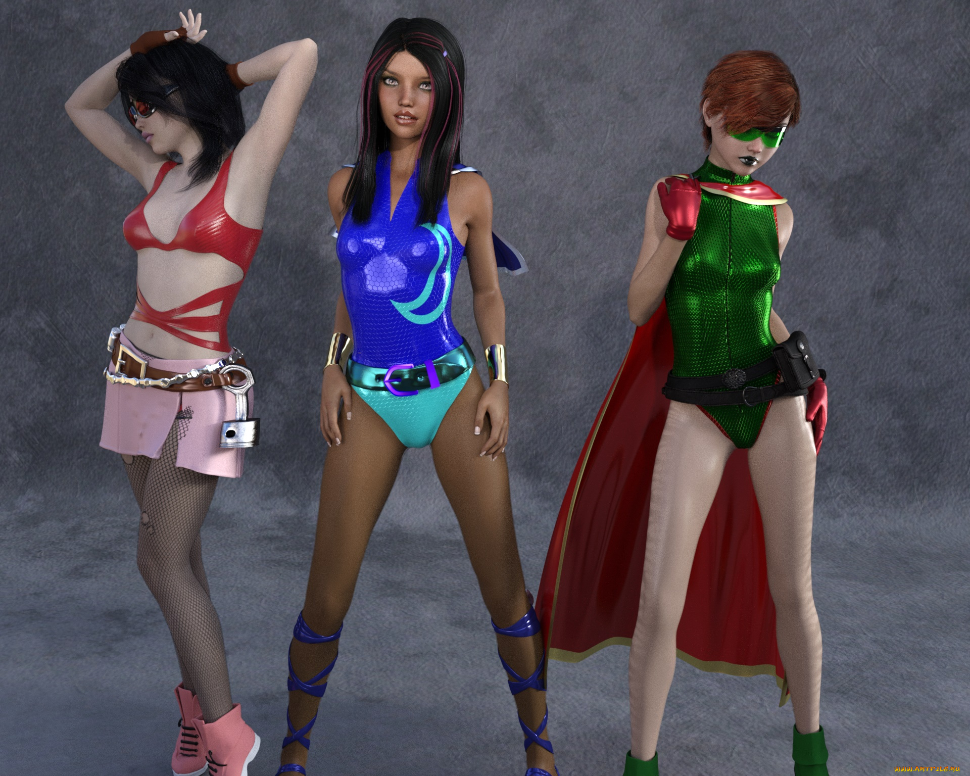 3д, графика, люди, , people, фон, взгляд, девушки