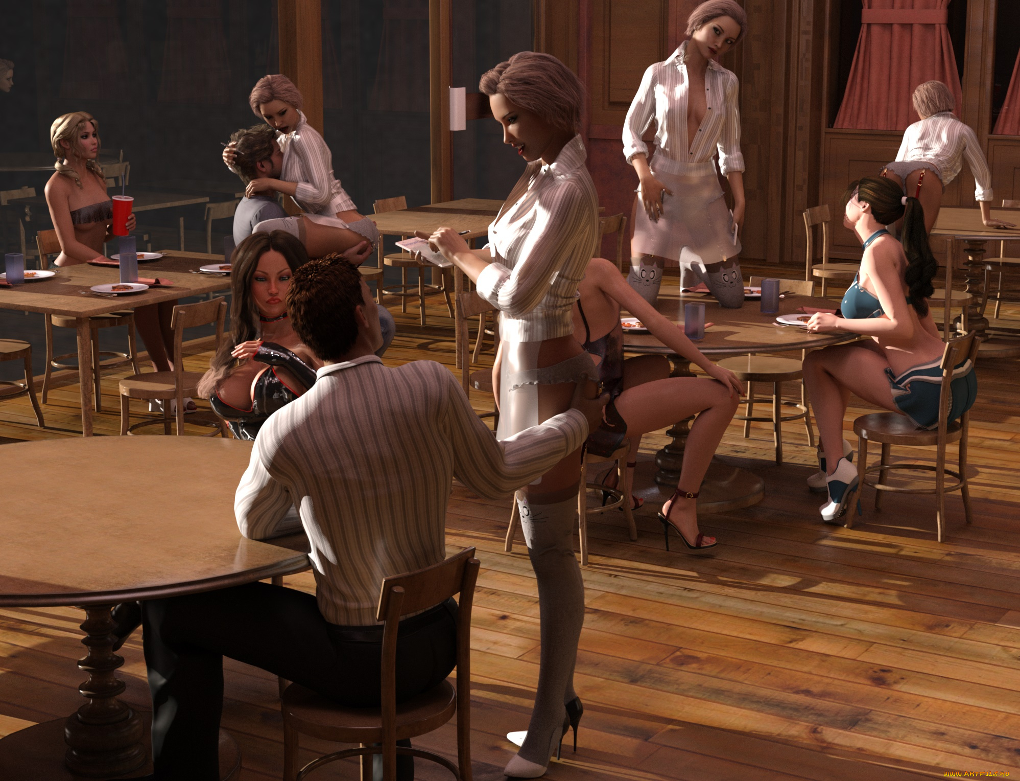 3д, графика, люди, , people, фон, взгляд, девушки