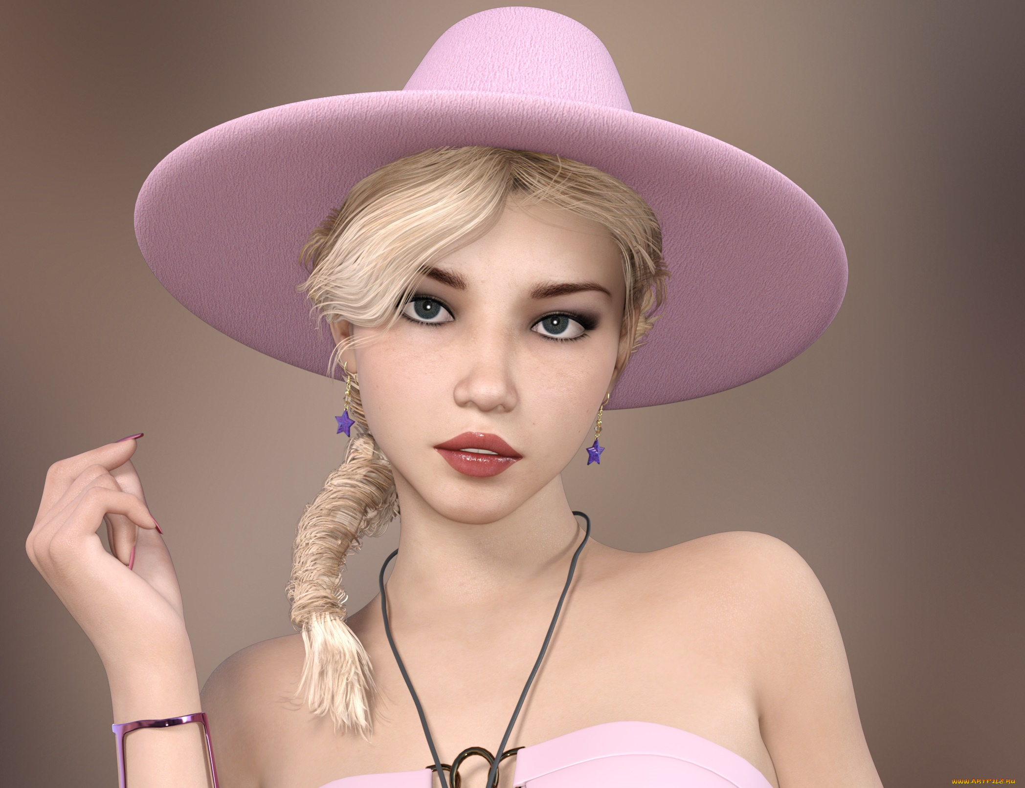 3д, графика, портрет, , portraits, фон, взгляд, девушка