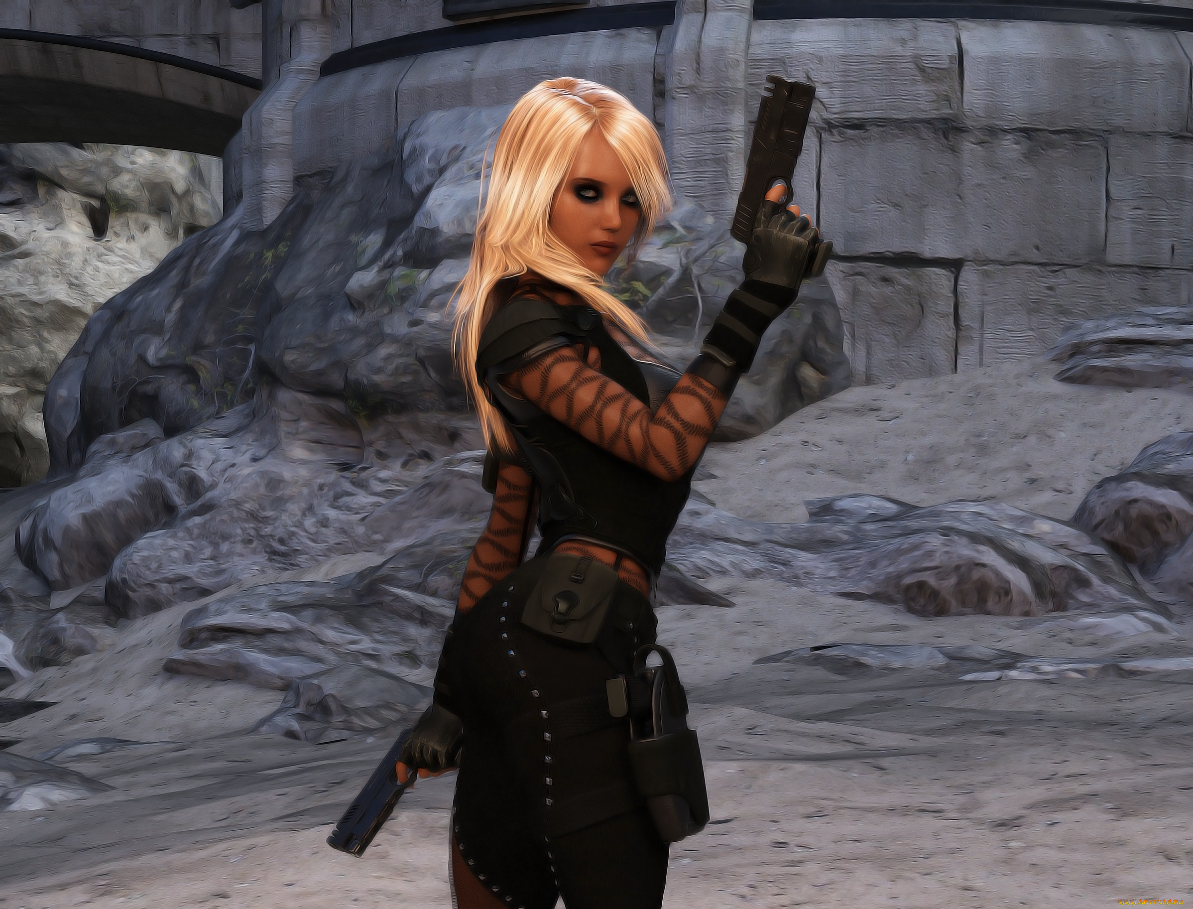 3д, графика, фантазия, , fantasy, фон, взгляд, девушка