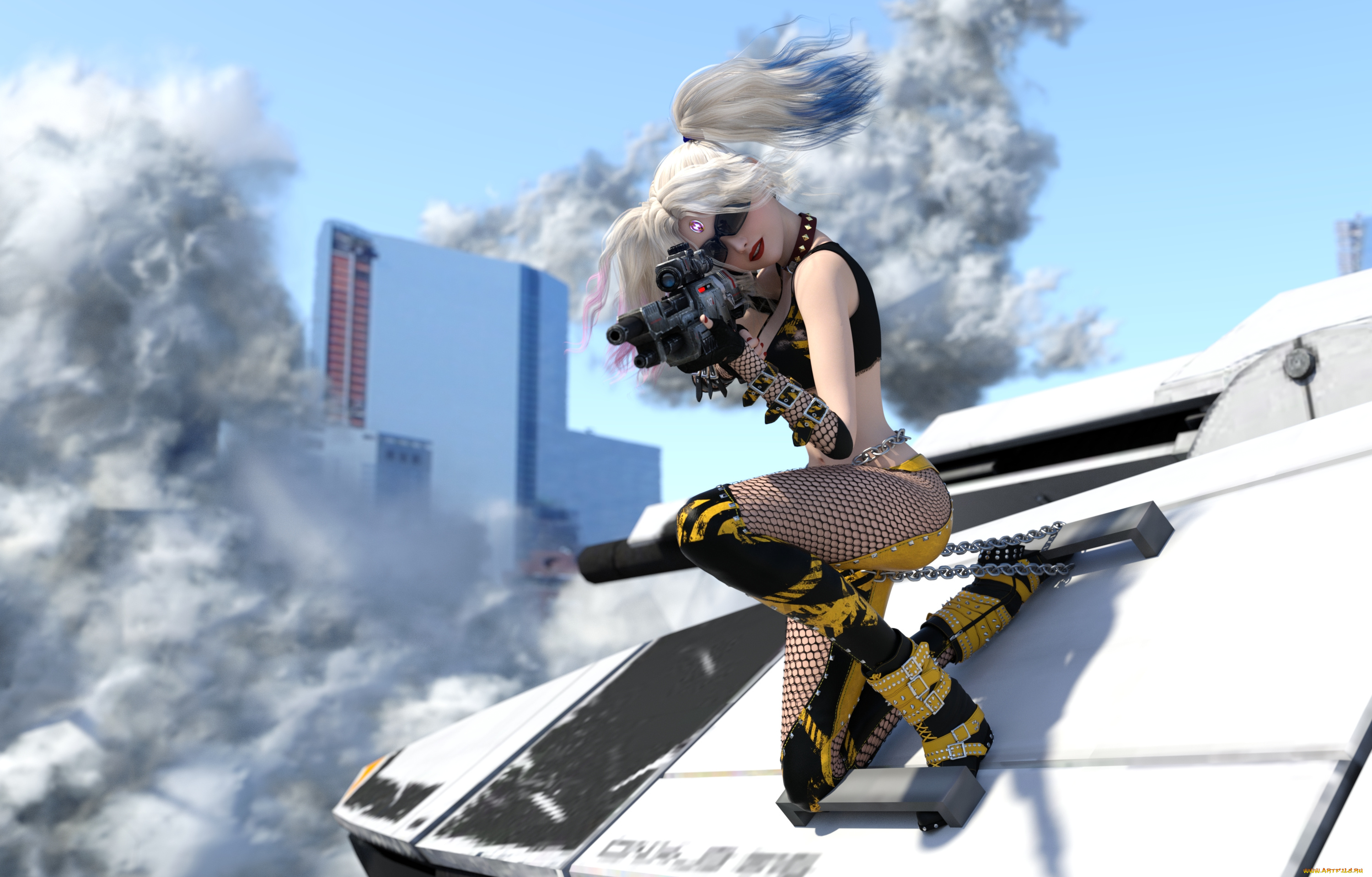 3д, графика, фантазия, , fantasy, взгляд, девушка, фон