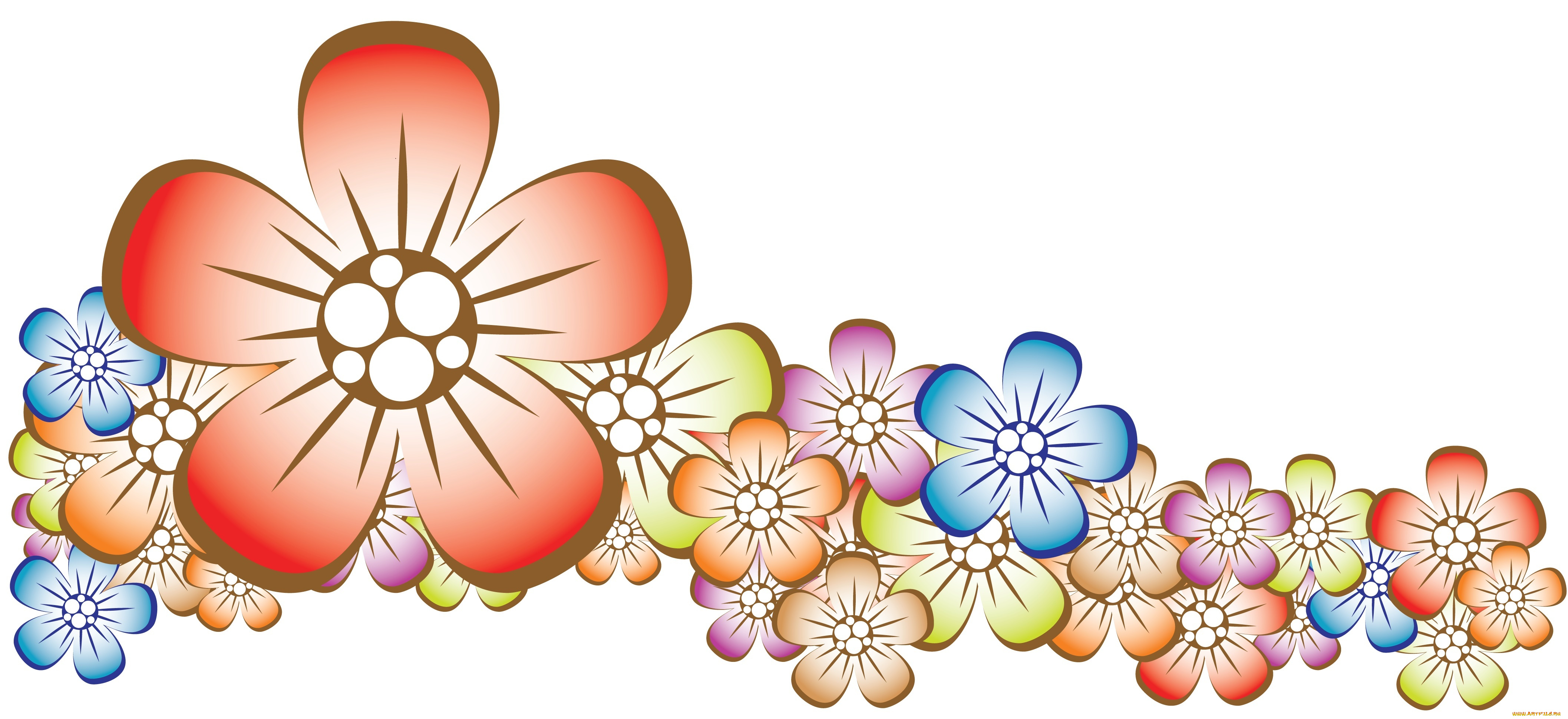 векторная, графика, цветы, , flowers, фон, цветы