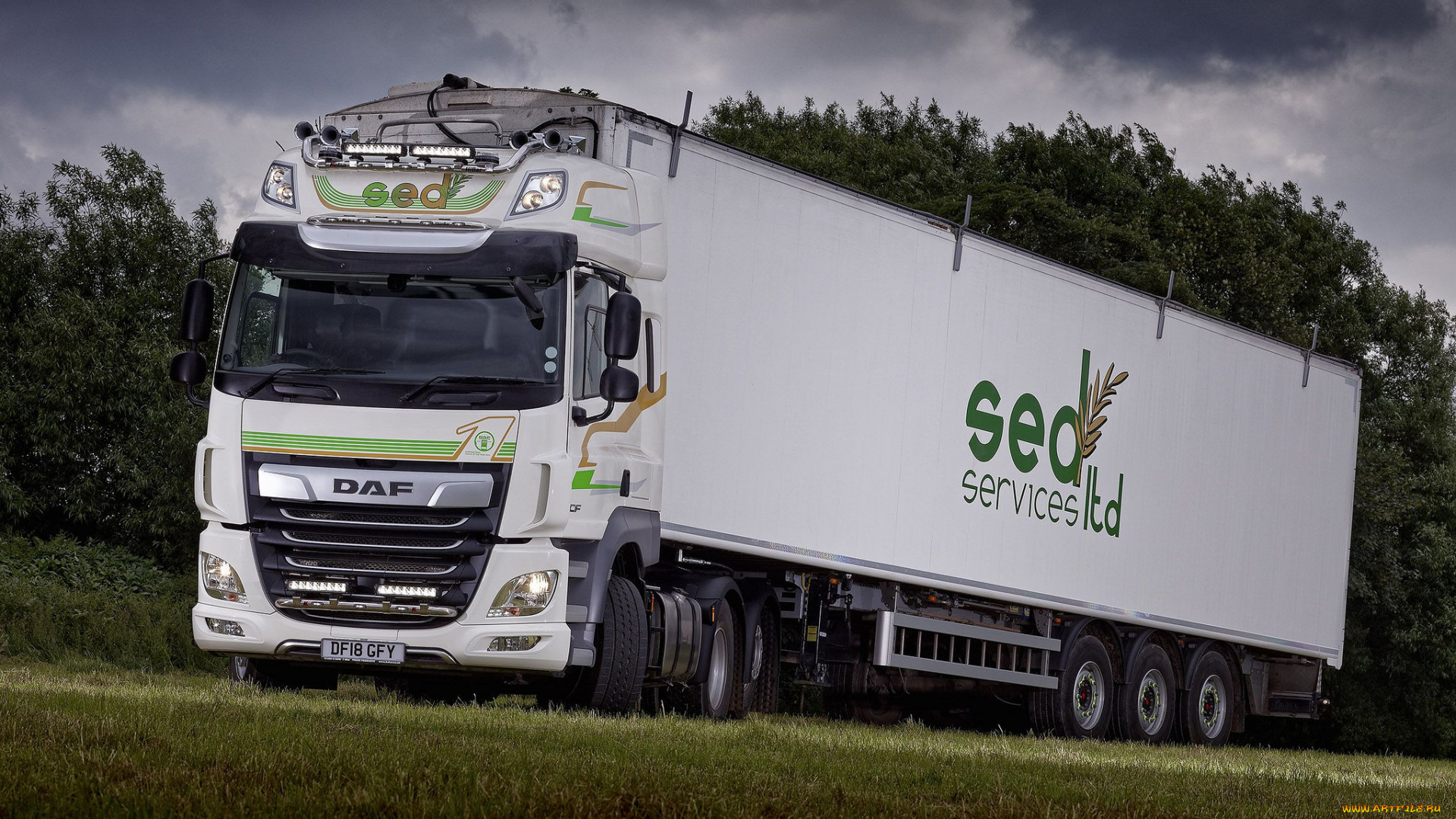 автомобили, daf, тягач, седельный, грузовик