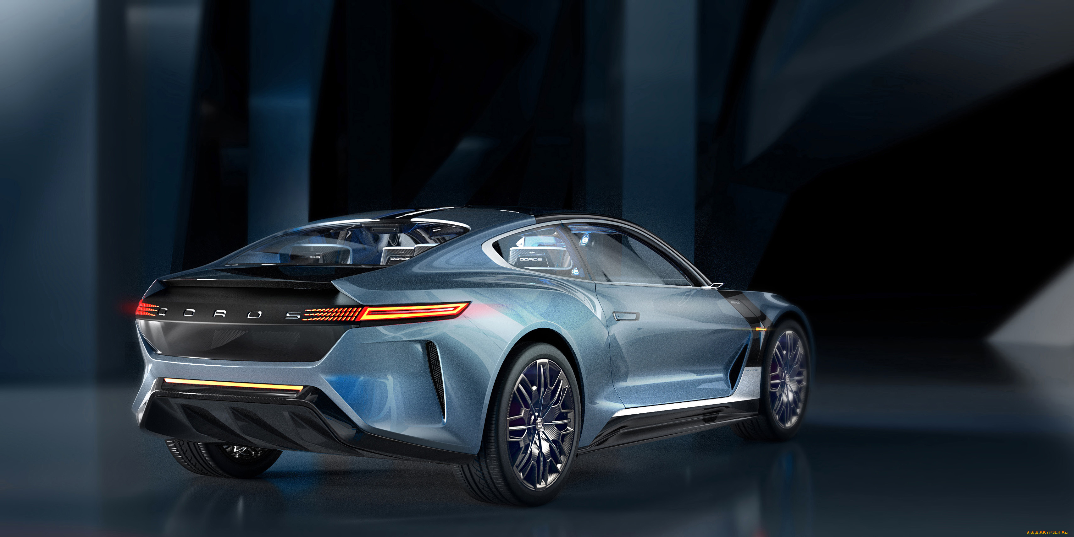 2018, qoros, mile, 1, автомобили, qoros, вид, сзади, китай, концепт, 2018, mile, 1