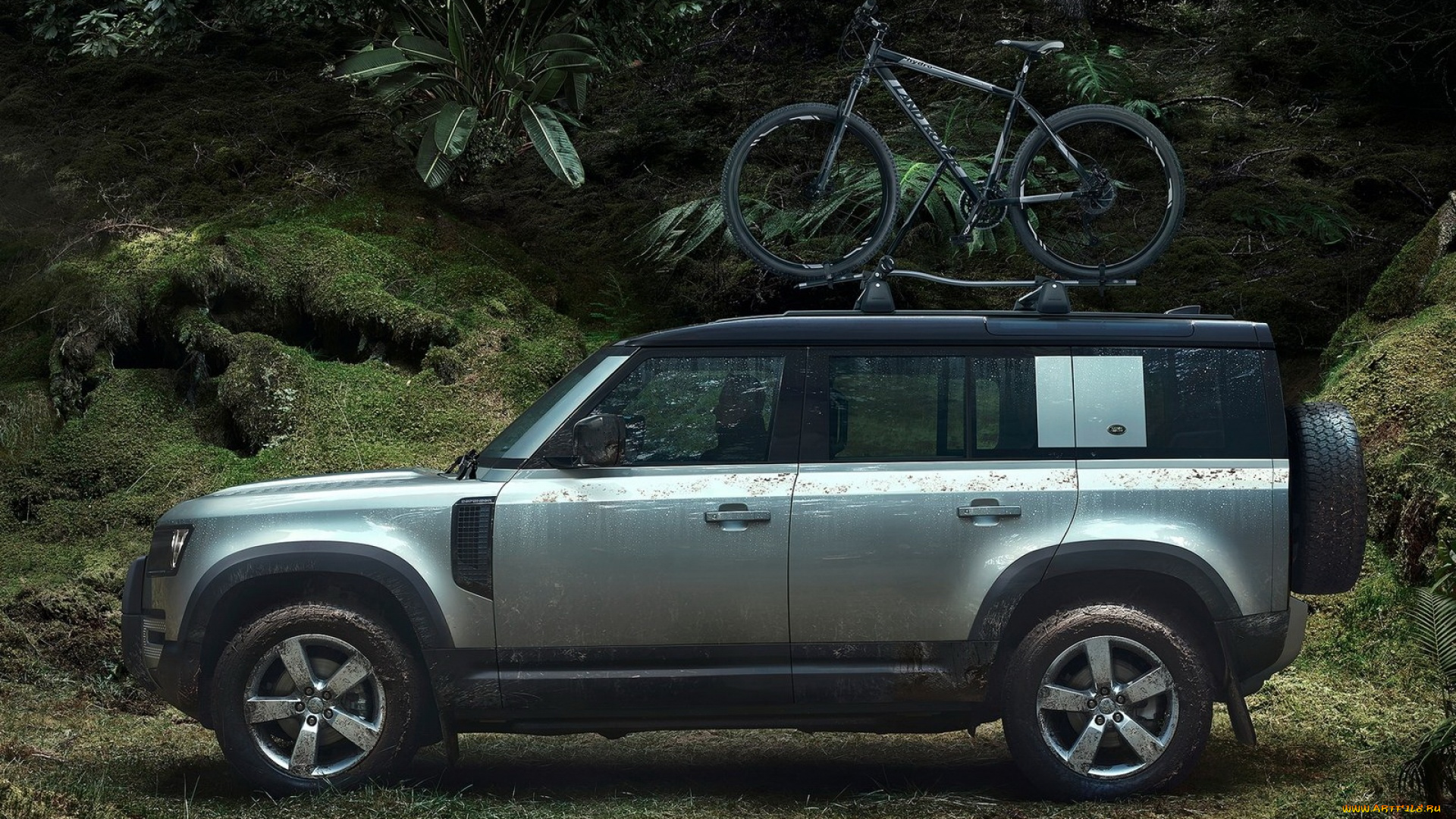 2020, land, rover, defender, 110, standart, автомобили, land-rover, ленд, ровер, дефендер, стандартная, комплектация, профиль, багажник, велосипед