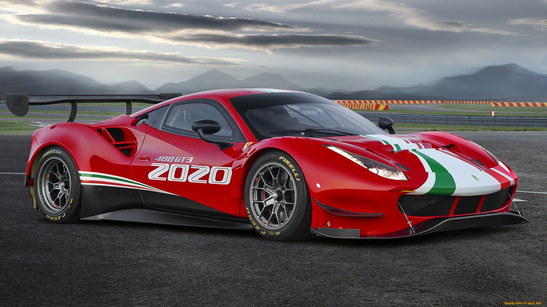 ferrari, 488, gt3, evo, 2020, автомобили, ferrari, 488, gt3, evo, 2020, жгучая, гоночная, испанская, барышня