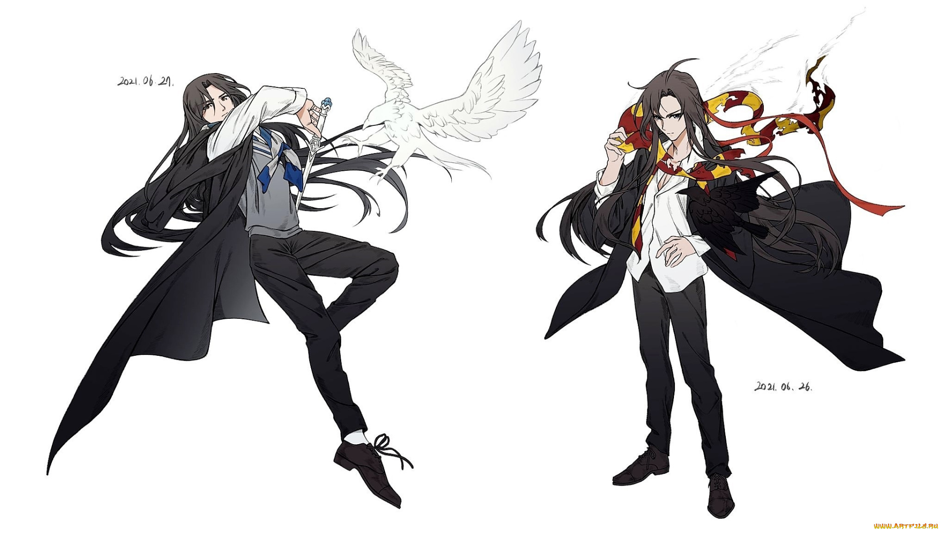 аниме, mo, dao, zu, shi, вэй, усянь, лань, ванцзы, птицы, меч, равенкло, гриффиндор