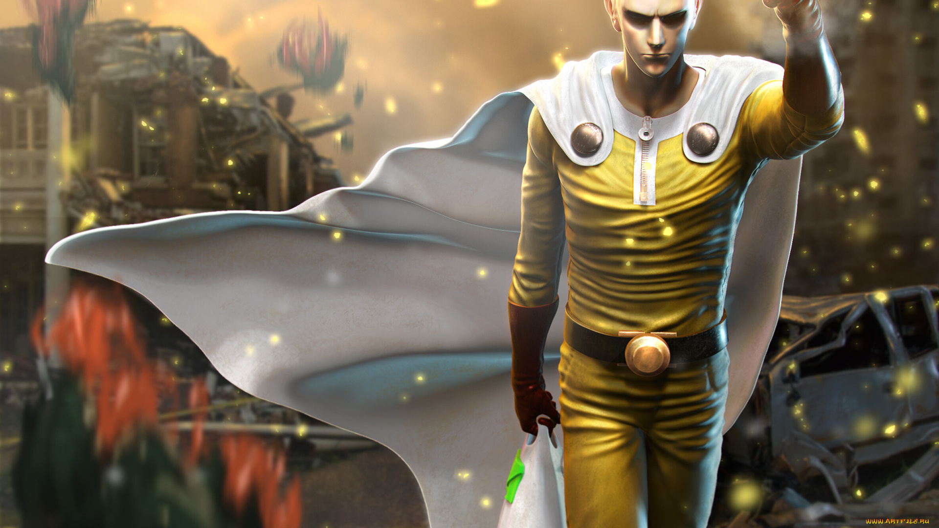 аниме, one, punch, man, ванпанчмен