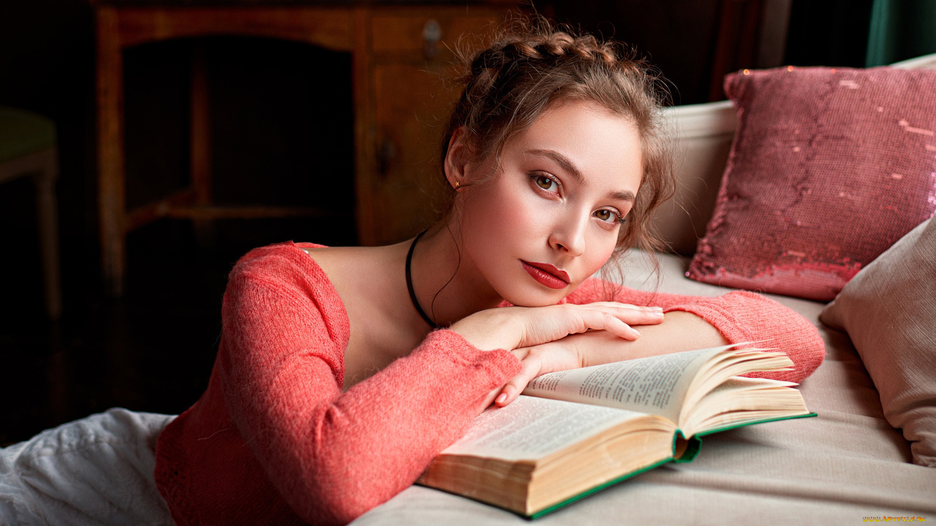 девушки, -, брюнетки, , шатенки, шатенка, поза, книга