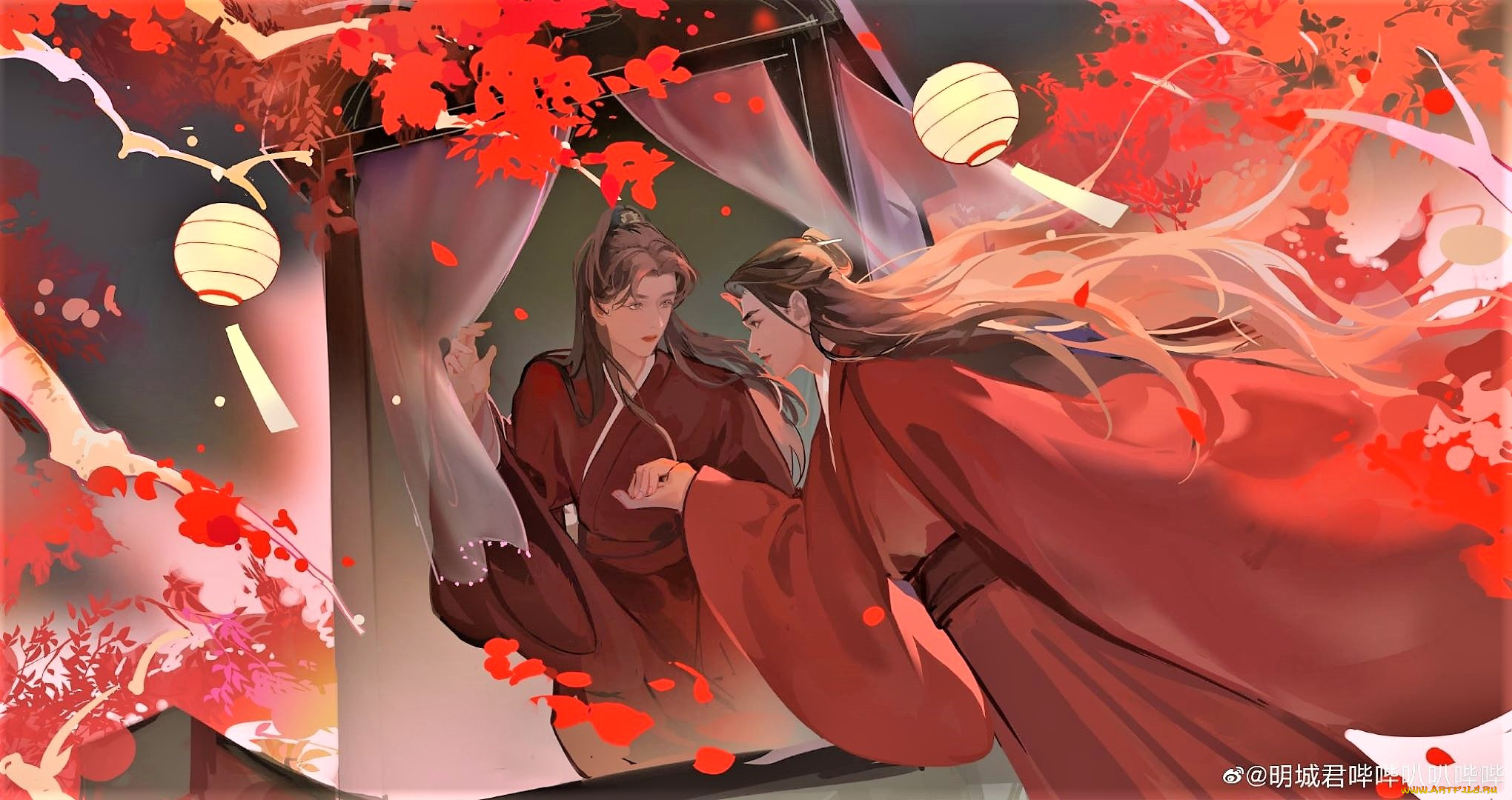 рисованное, кино, , мультфильмы, вэй, кесин, далекие, странники, чжоу, цзышу, окно, фонари, деревья