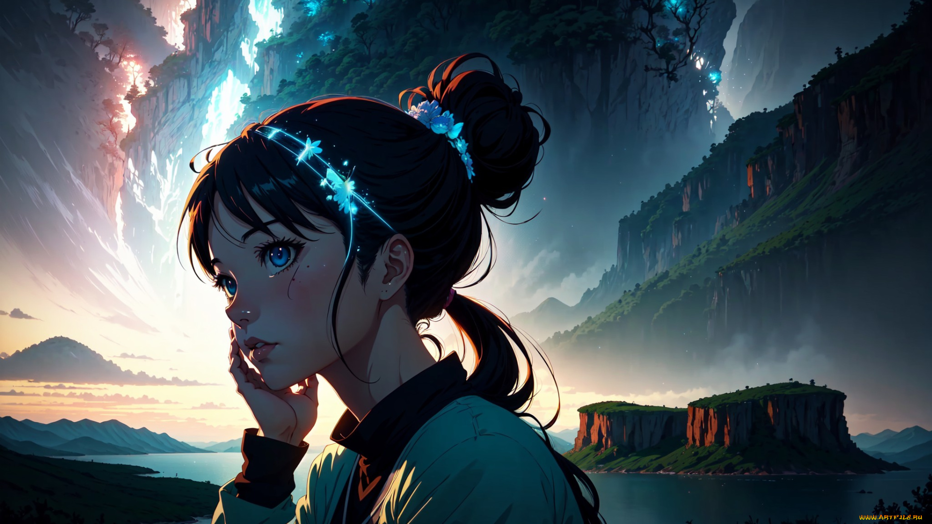 аниме, пейзажи, , природа, нейросети, графика, нейроарт, ai, art, нейронные, сети, рисунки, нейро, искусство